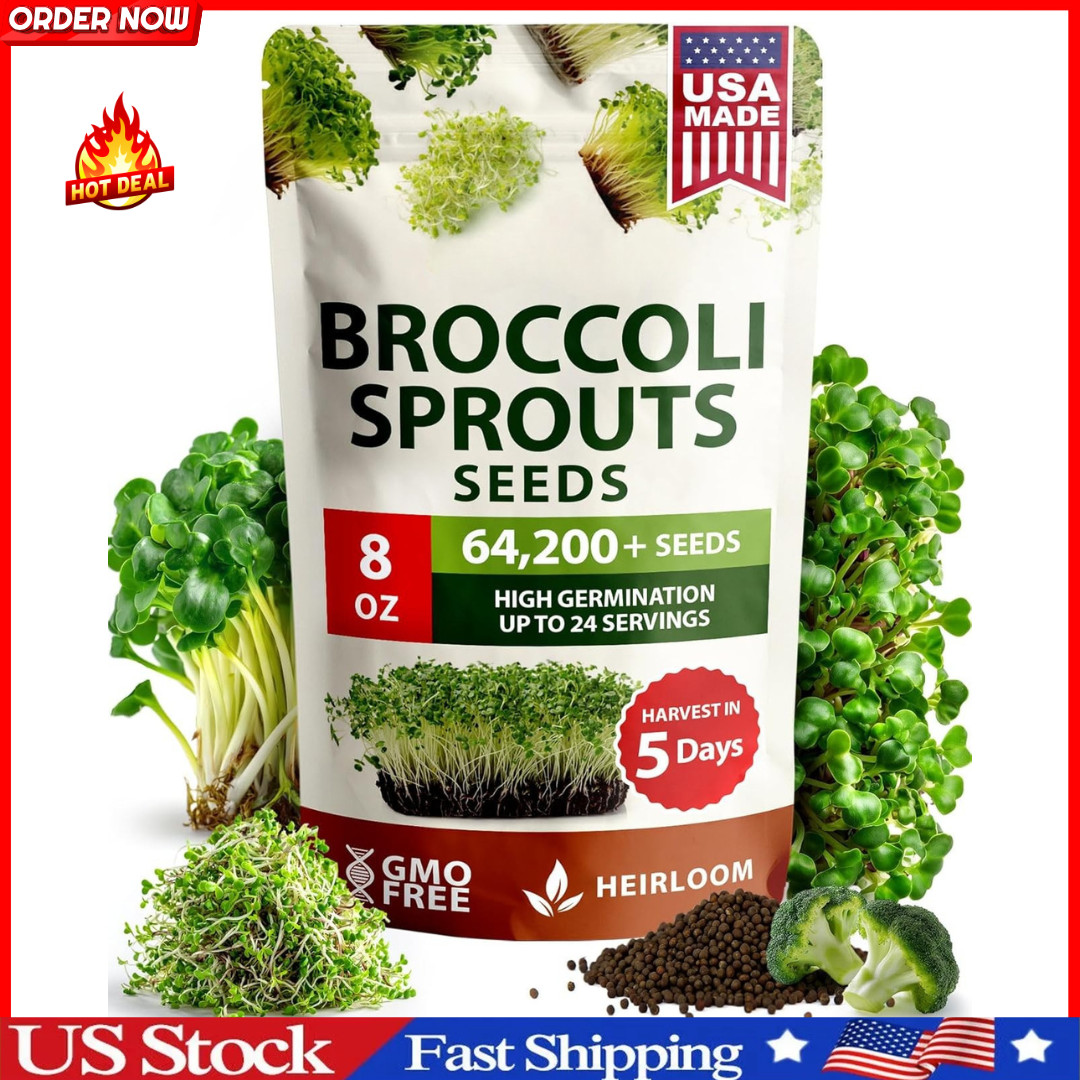Broccoli Sprouting & Microgreens Seeds – 64,200 Non-GMO Heirloom