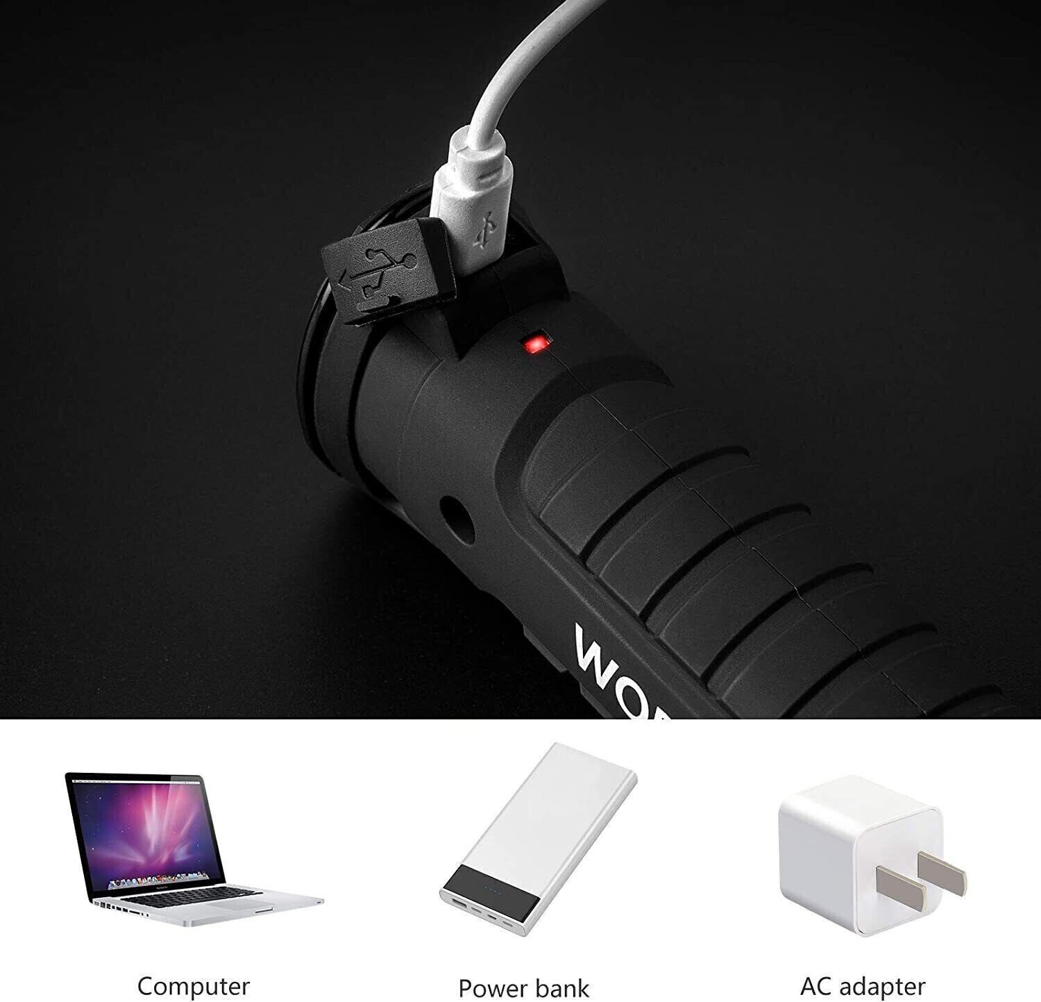 Rechargeable LED COB Work Light Mechanic Flashlight Lamp Magnetic Base Bright