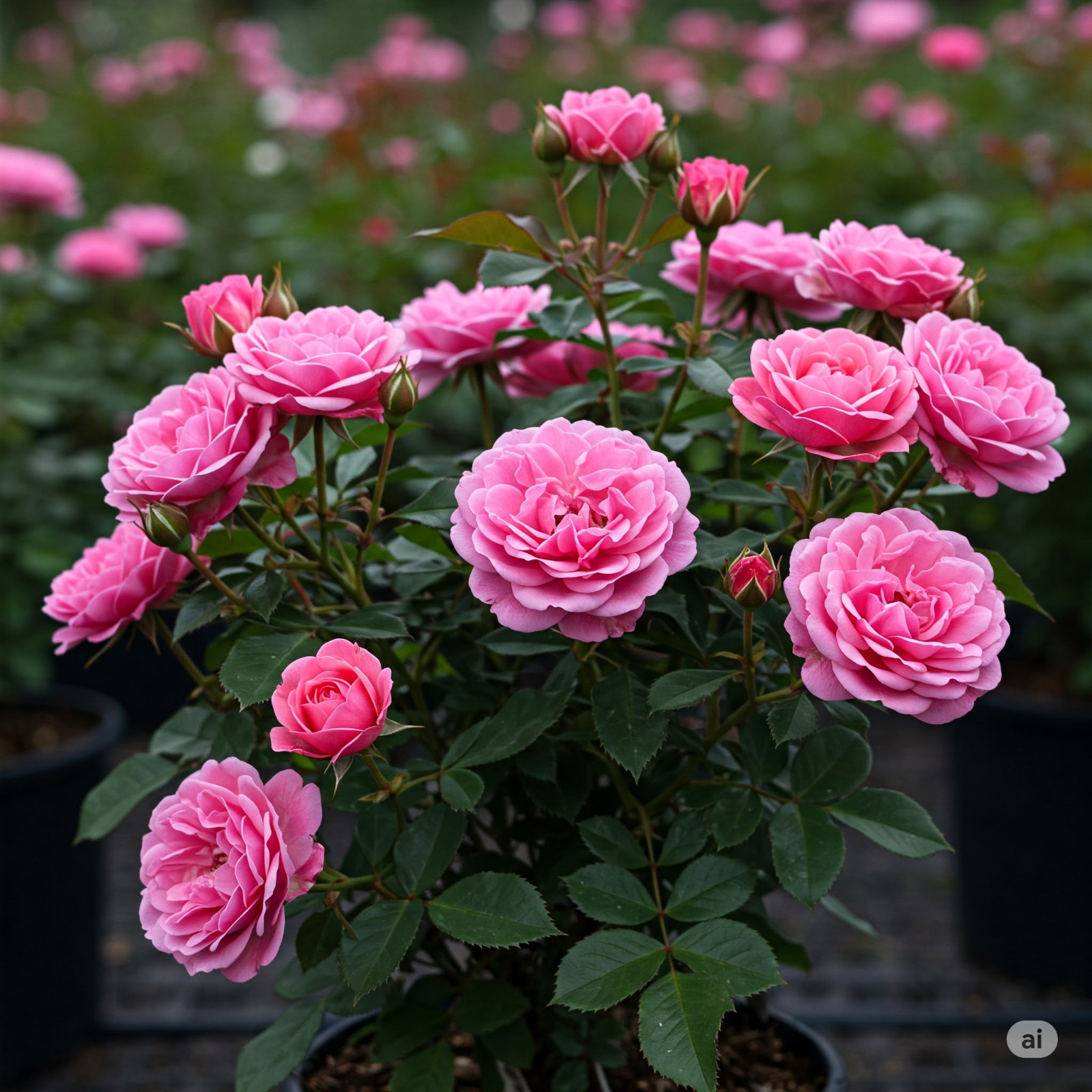 Garden Plant Sweet Drift Rose Bush in 1 gal Pot Outdoor Flowering Live Plant