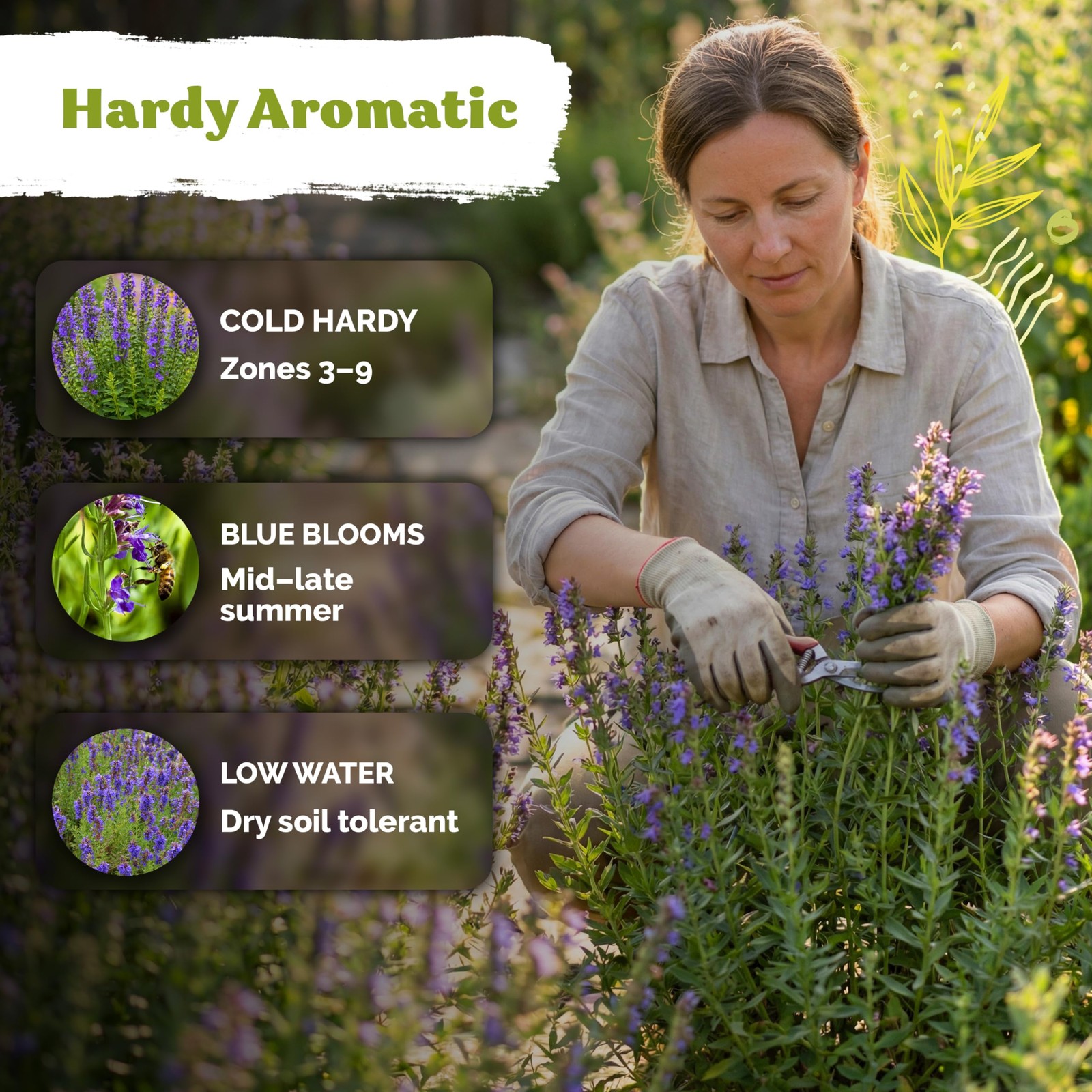 KVITER 800 Hyssop Seeds (Hyssopus Officinalis)