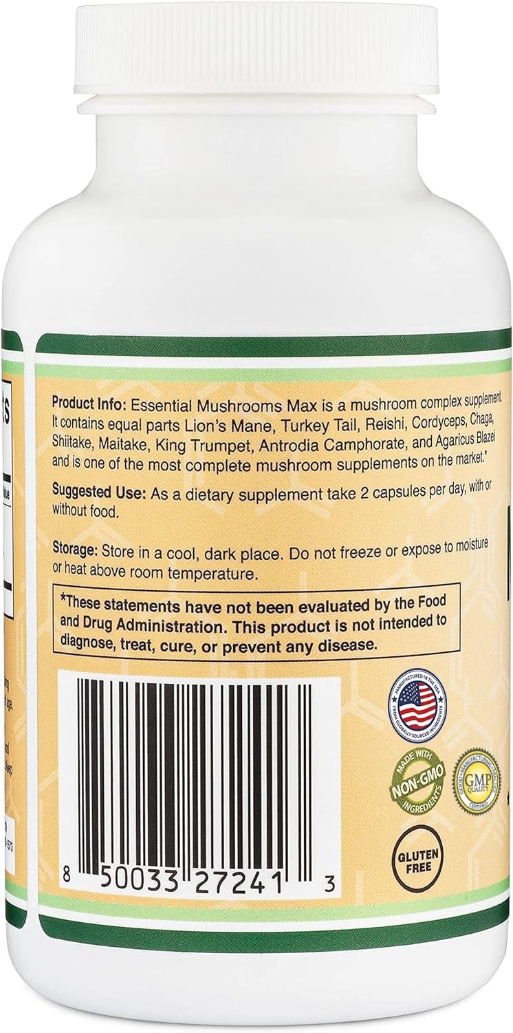 Double Wood Supplements Mushroom Complex Supplement – 120 Count (Pack of 1)