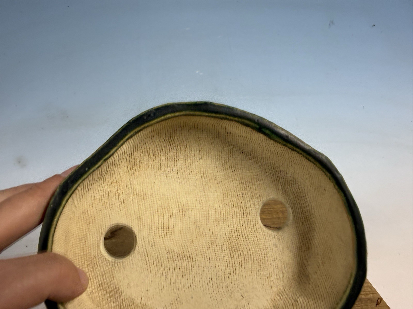 Japanese Unknown Maker Shohin Bonsai Tree Pot 6 1/4” Green Glazed