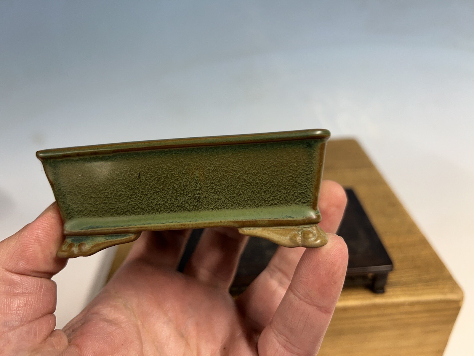 Japanese Unknown Maker Shohin Sized Bonsai Tree Pot 4”