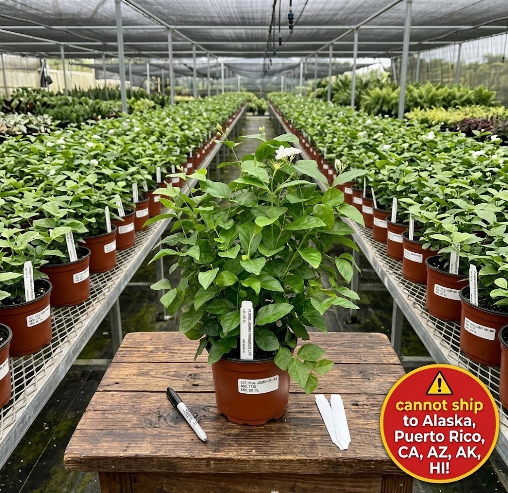 Arabian Sambac Jasmine Live Plant 6″ Pot Fragrant Flowering Jasminum Sambac Vine