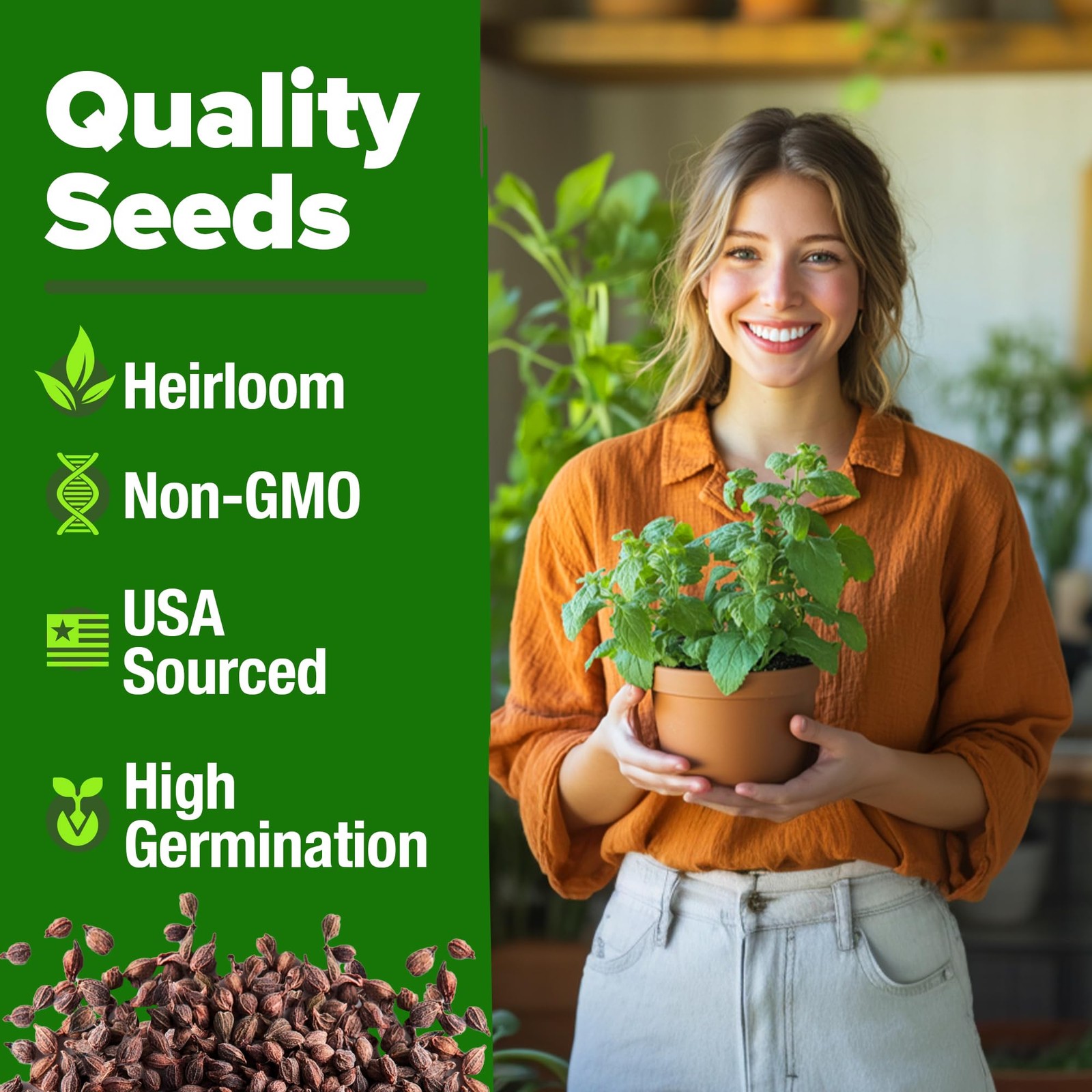 Home Grown Non-gmo Catnip Seeds Bulk Pack | Heirloom Herb 2,116 Seeds