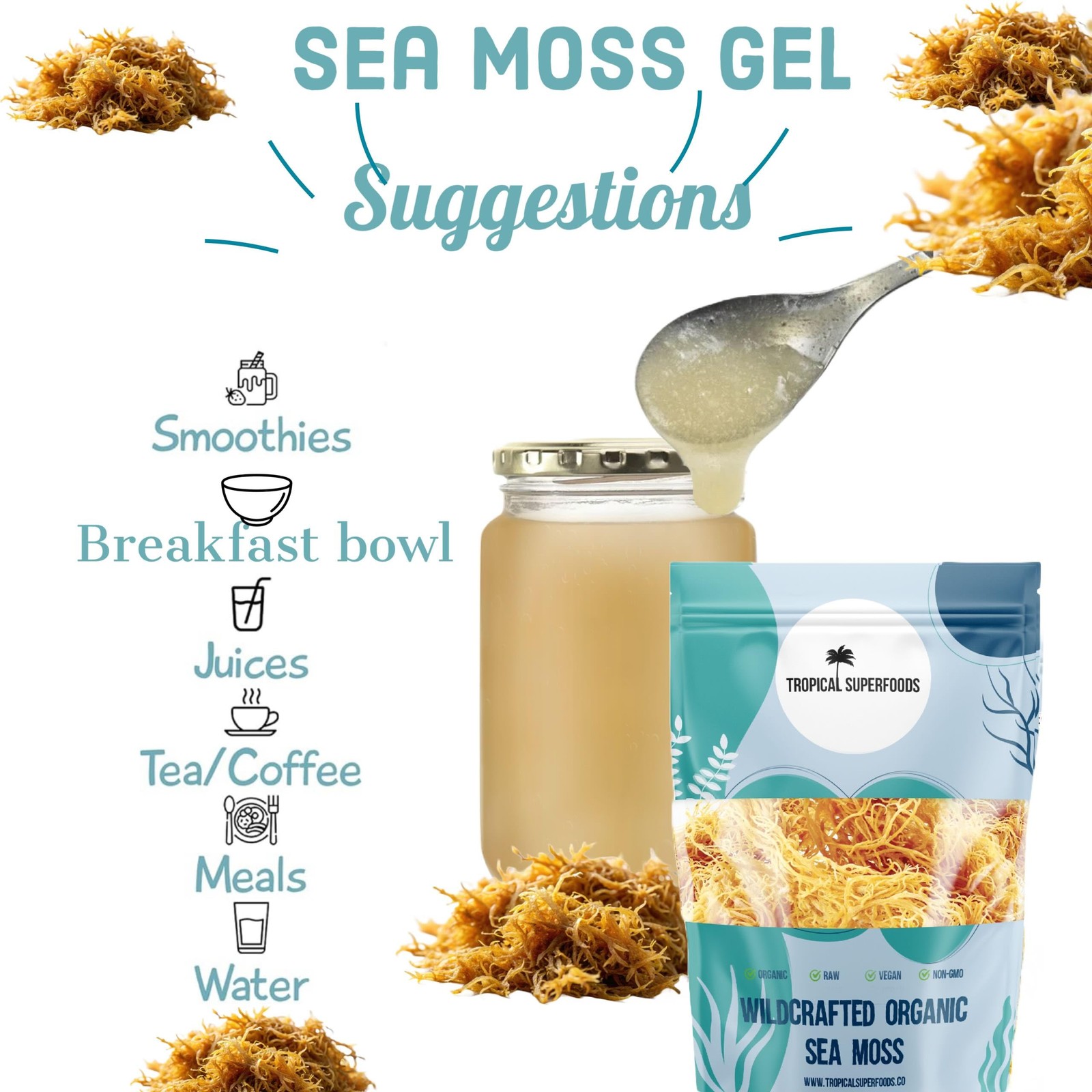 Tropical Superfoods 100% Wildcrafted Sea Moss Raw 4 oz | 4 Ounce (Pack of 1)