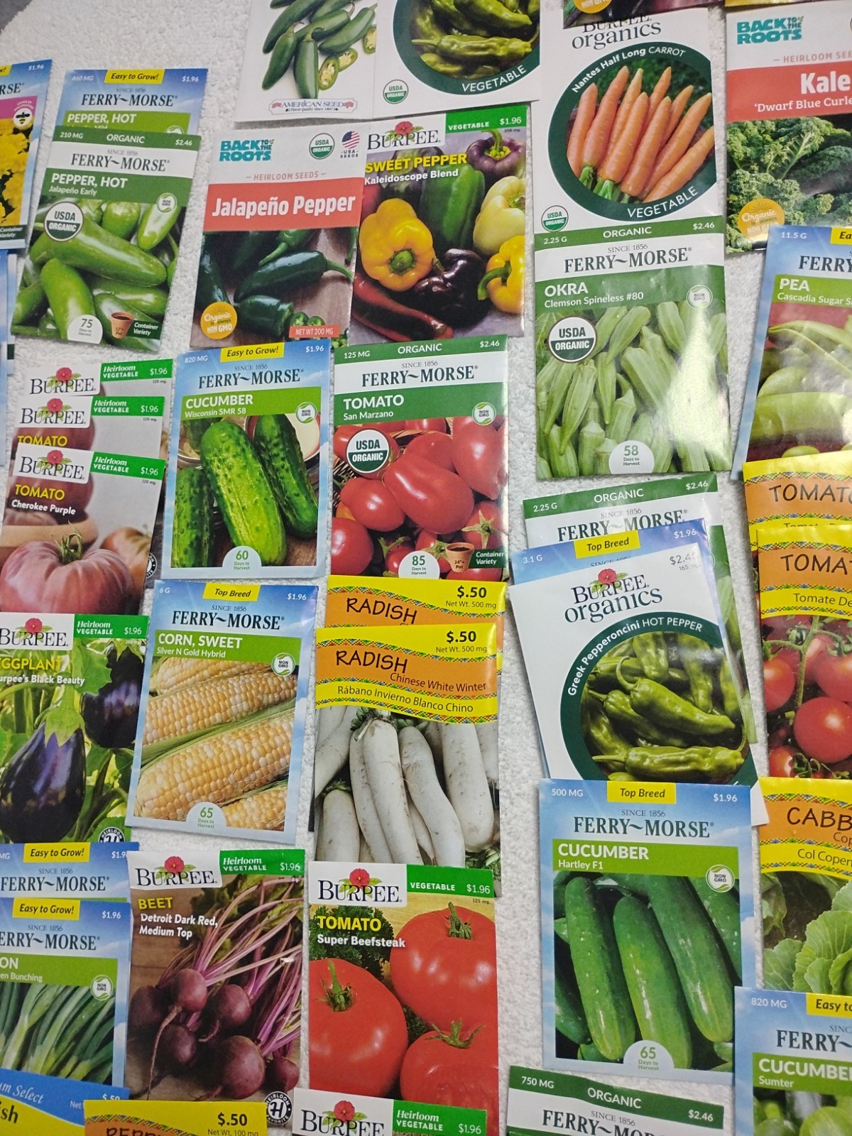 Lot Of 100 Mixed Variety Pack Vegetable+Fruit +Flower Seeds Garden 12/26 Fast Sh