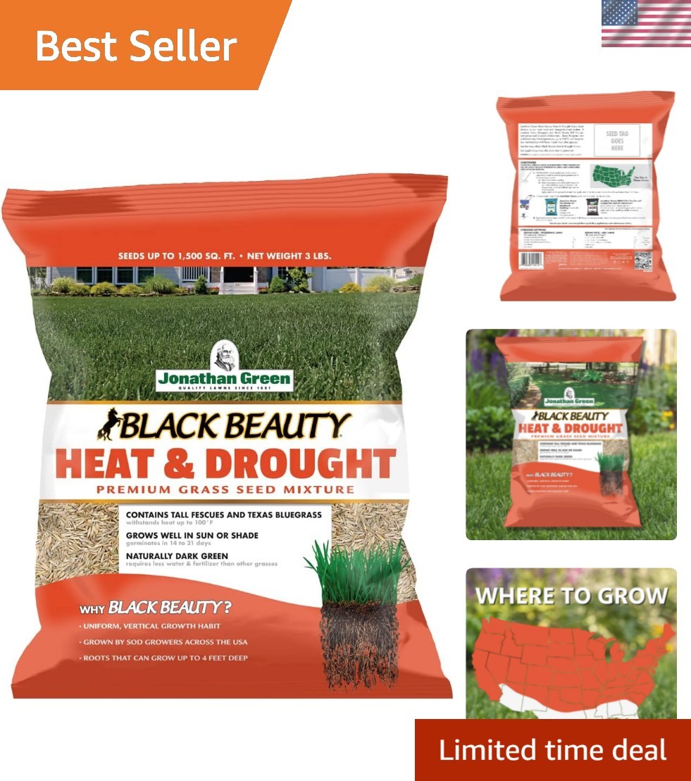 10514 Black Beauty Heat & Drought Resistant Grass Seed – Cool Season Lawn See…