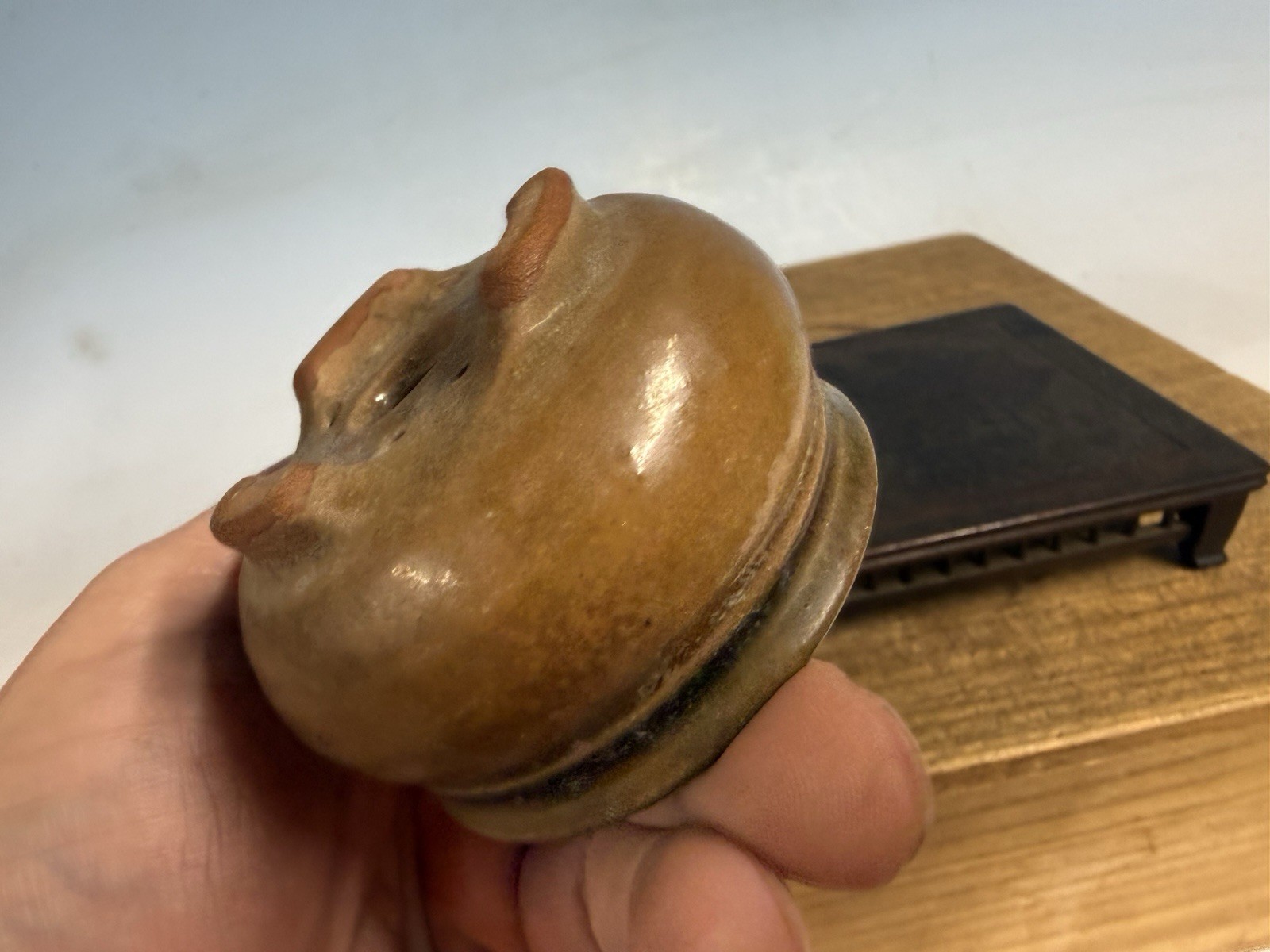 Japanese Unknown Maker Shohin Bonsai Tree Pot 2 1/2 By 1 5/8” Unique Glaze