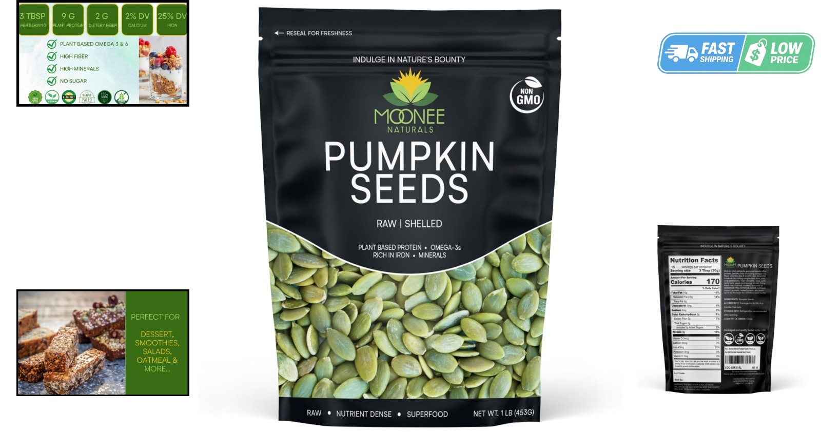 1 lb Unsalted Raw Pumpkin Seeds – Nutrient-Rich Superfood for Healthy Eating