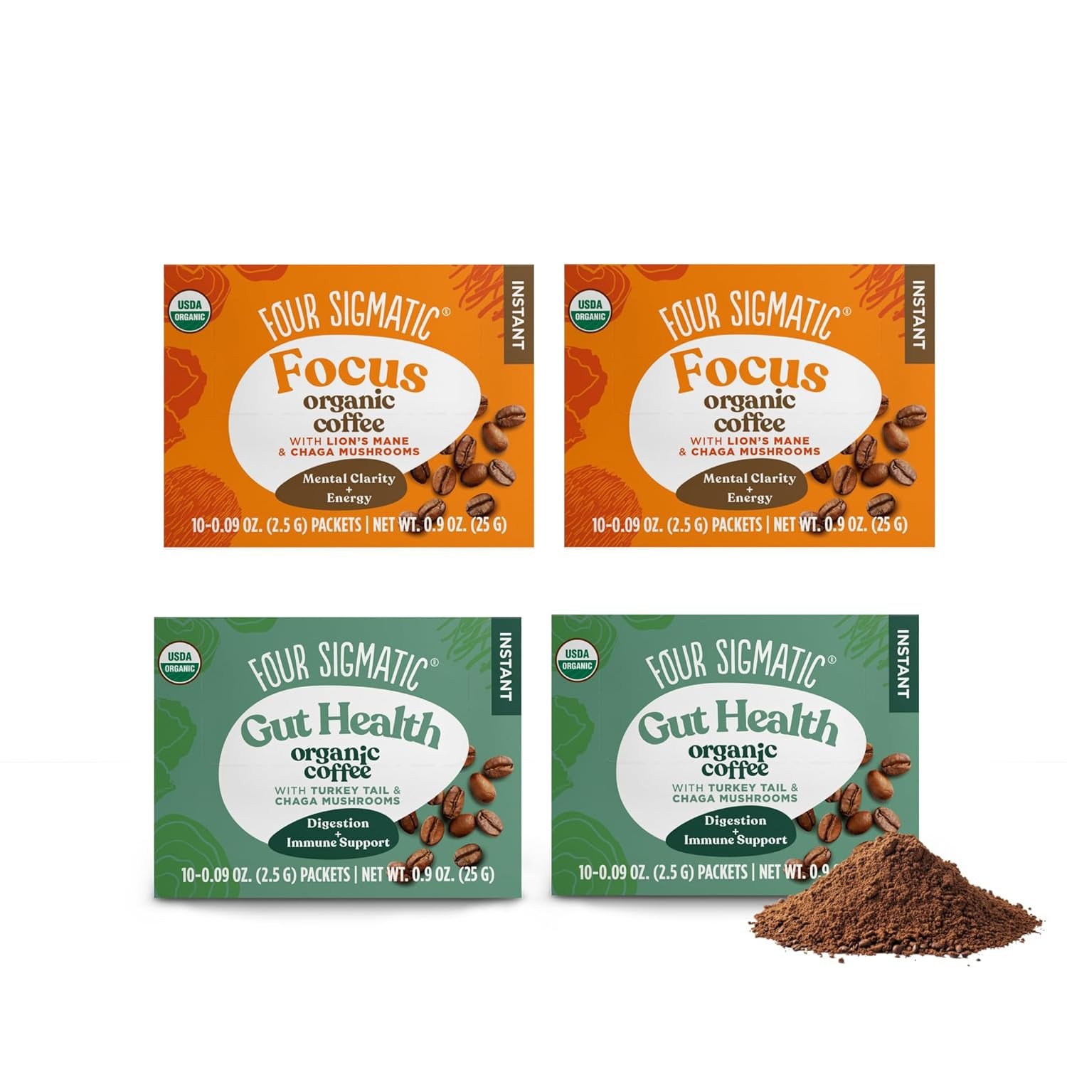 Mushroom Coffee Mix Pack of 2 – Lion’S Mane and Chaga & Cordyceps and Chaga