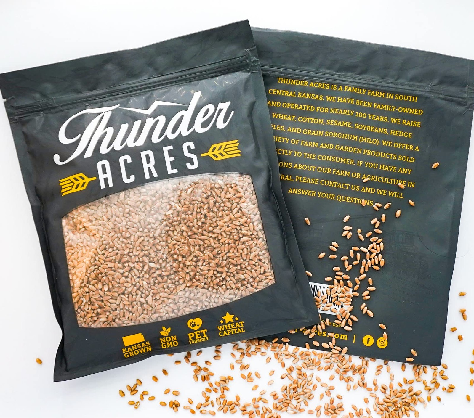 Wheat Seed GlyphosateFree NonGMO Hard Red Winter Wheat Berries 5lbs
