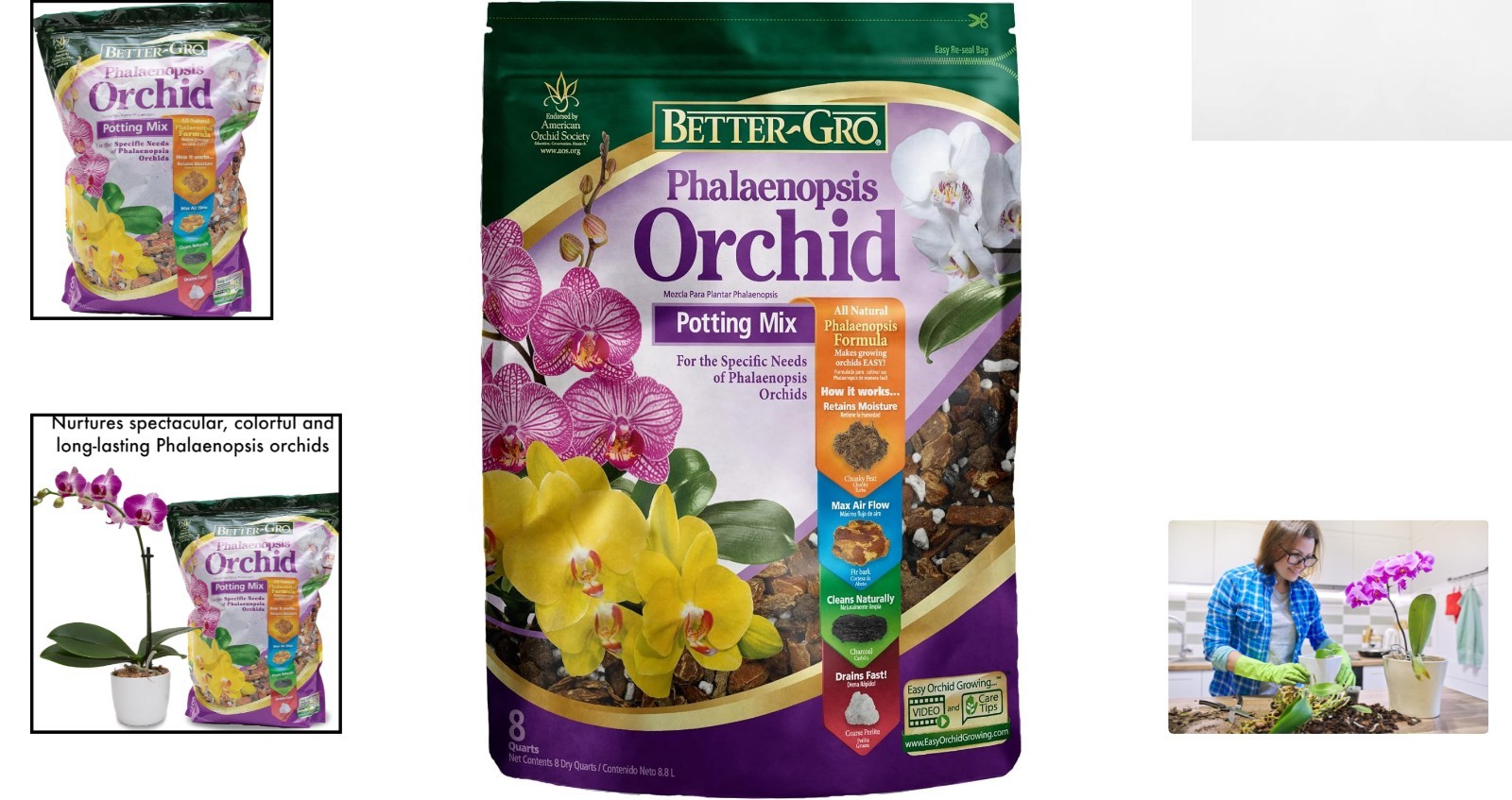 Fertile 8 Quart Phalaenopsis Orchid Mix – Perfect for Re-potting and Growth