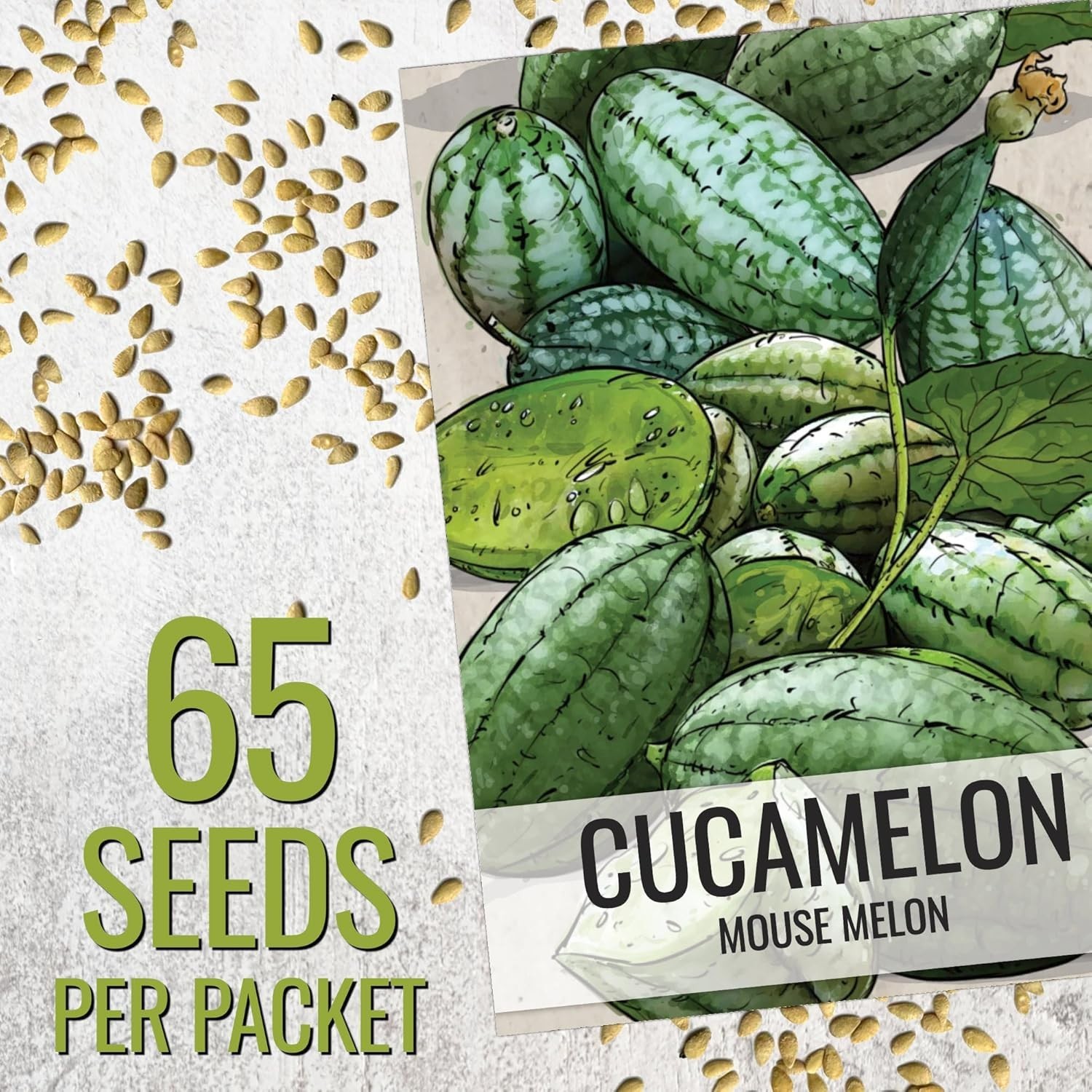 Heirloom Cucamelon Seeds for Indoor/Outdoor Gardening – Non-GMO & Untreated