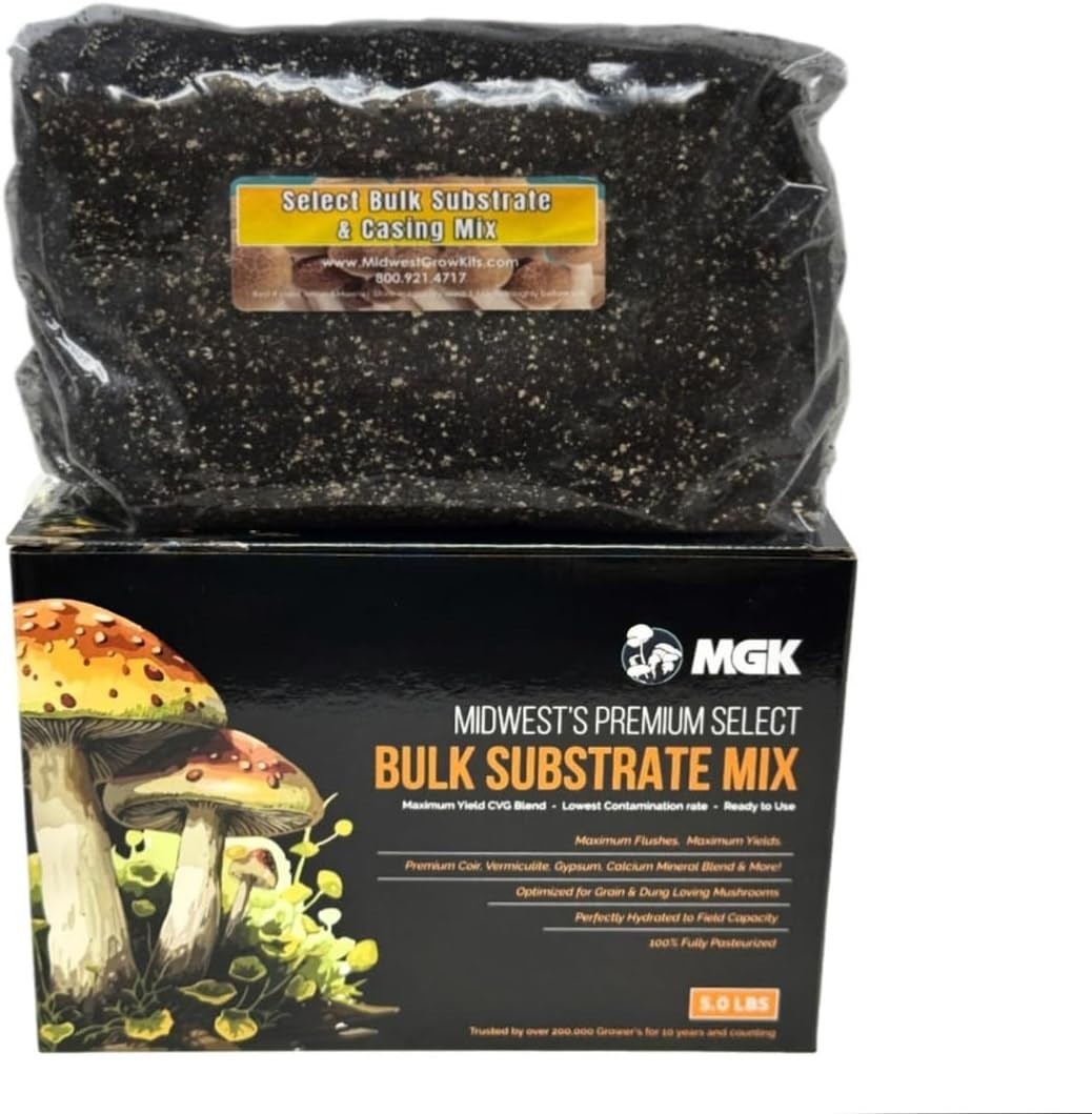 5LB Mushroom Substrate Mix – Fully Pasteurized for Maximum Yield