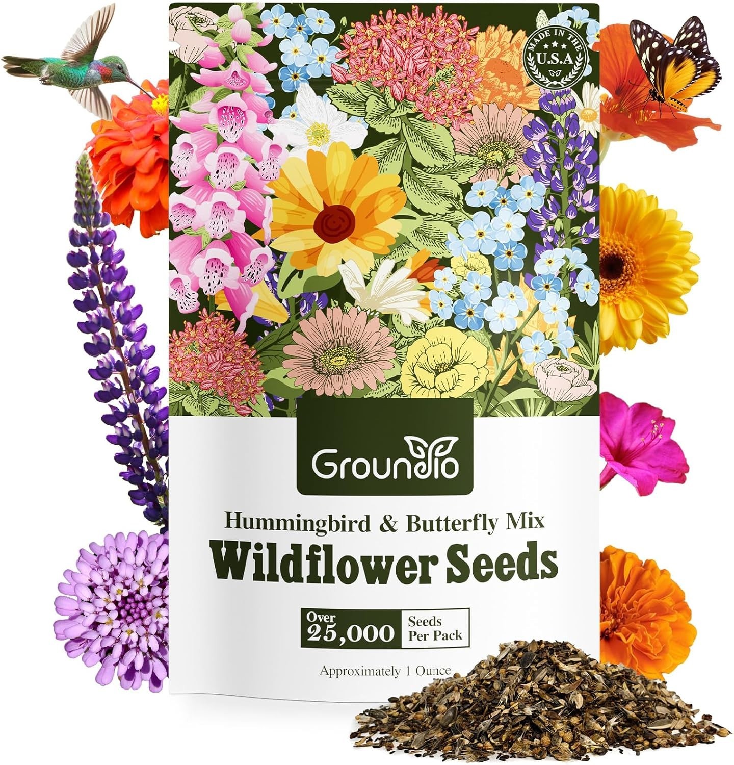 24 Wildflower Seeds – High Germination for Stunning Butterfly Gardens