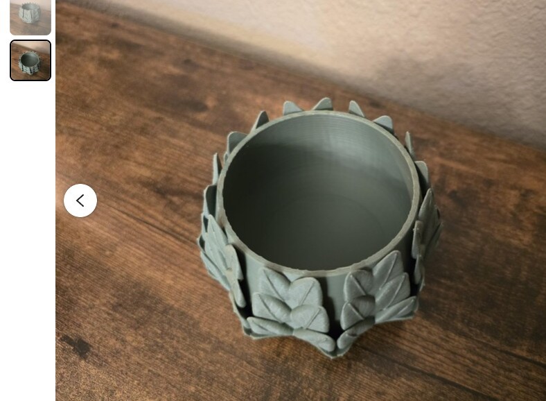 inted with olive green pla filam
