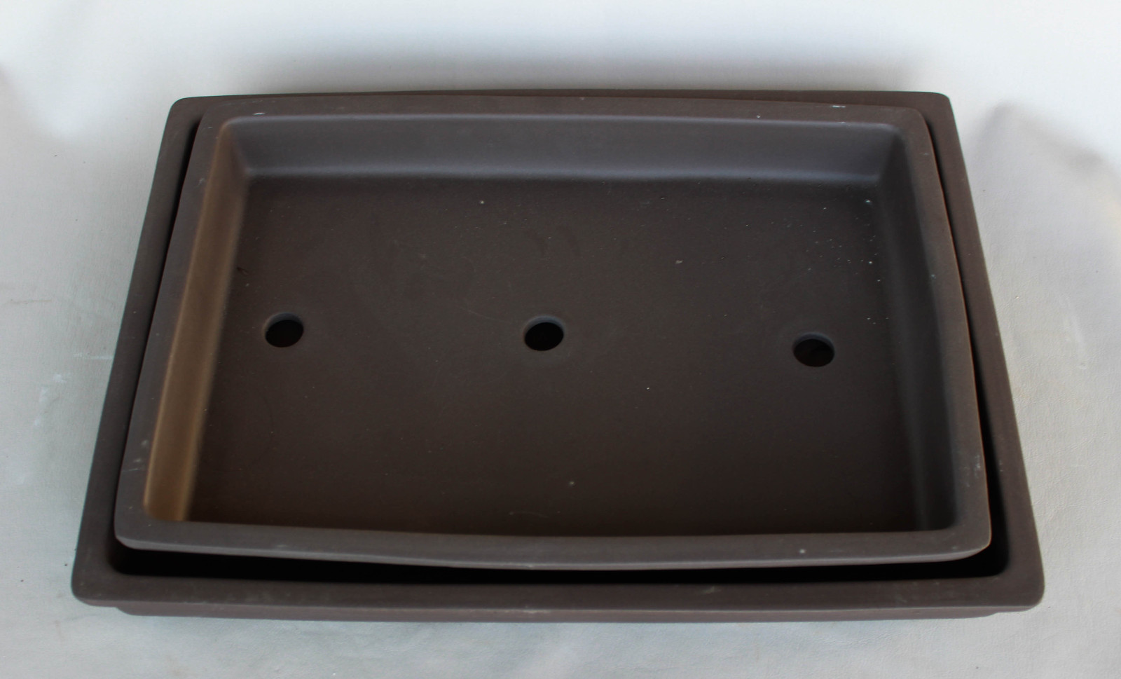 Japanese forest, group planting bonsai pot 16.8″L style 31-19 clay