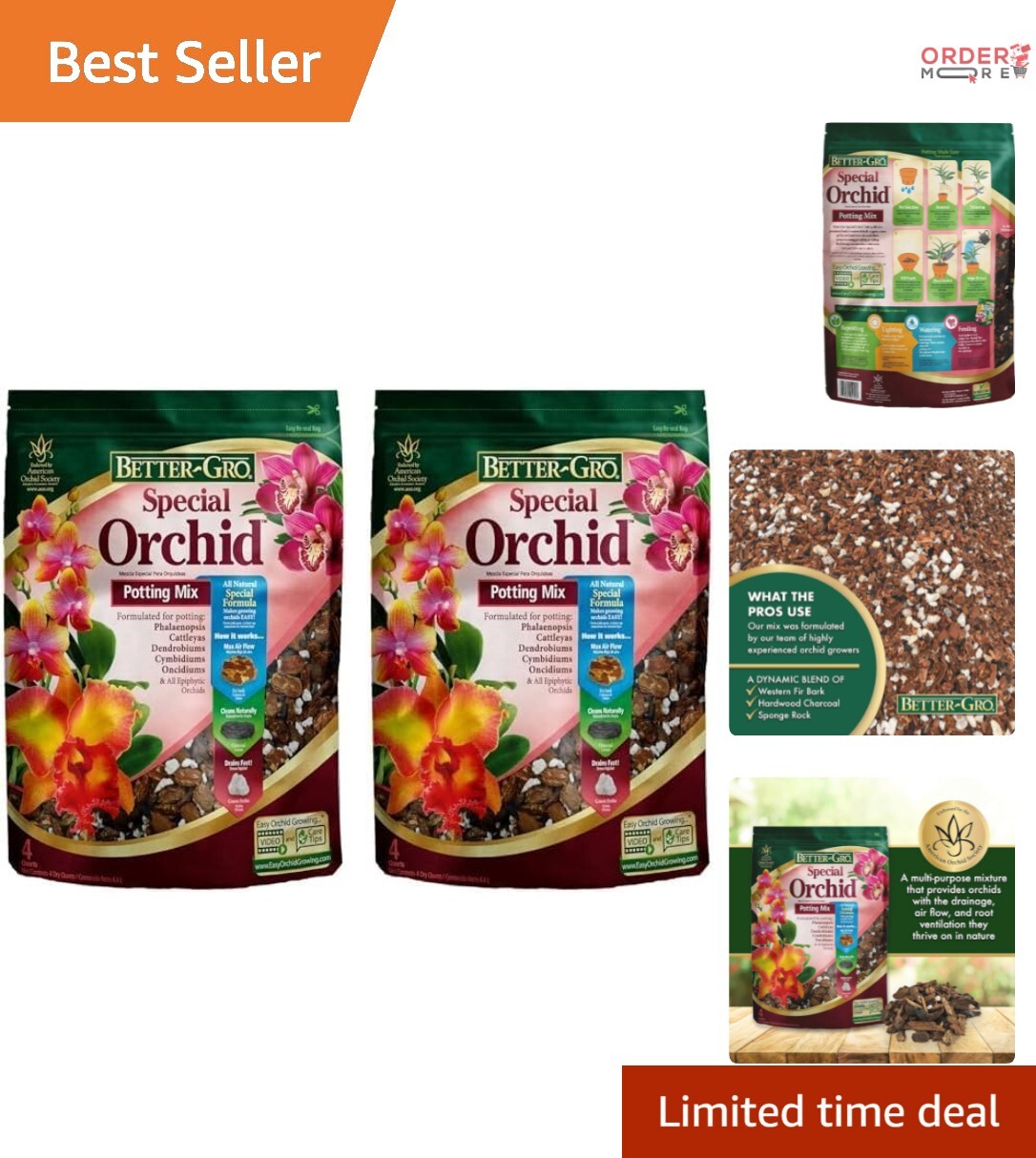 Dynamic Orchid Bark Mix for Diverse Orchids – 4 Quarts of Quality Blend