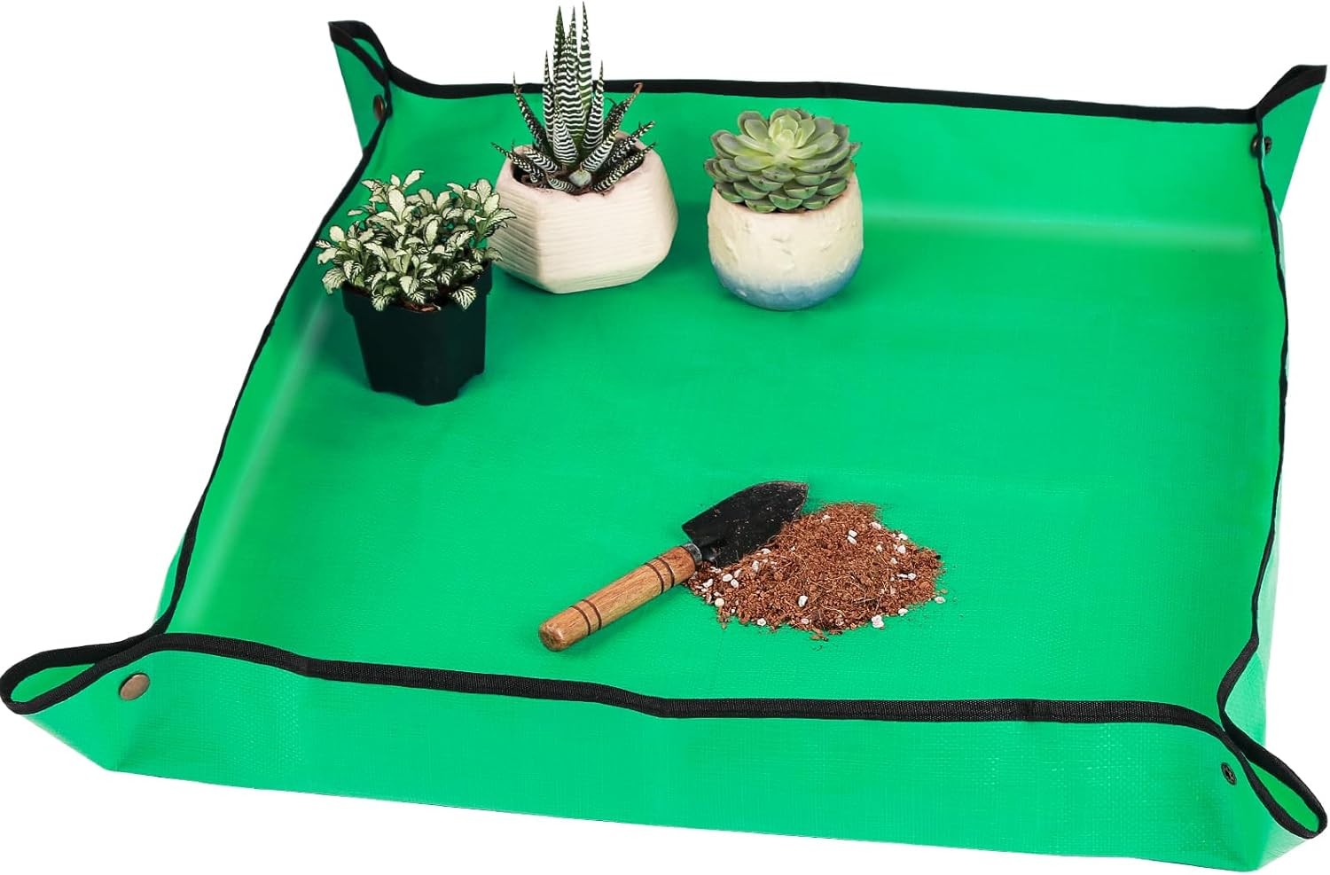 26.8″x26.8″Repotting Mat for Potting Soil Indoor Small 26.8 X26.8, Green
