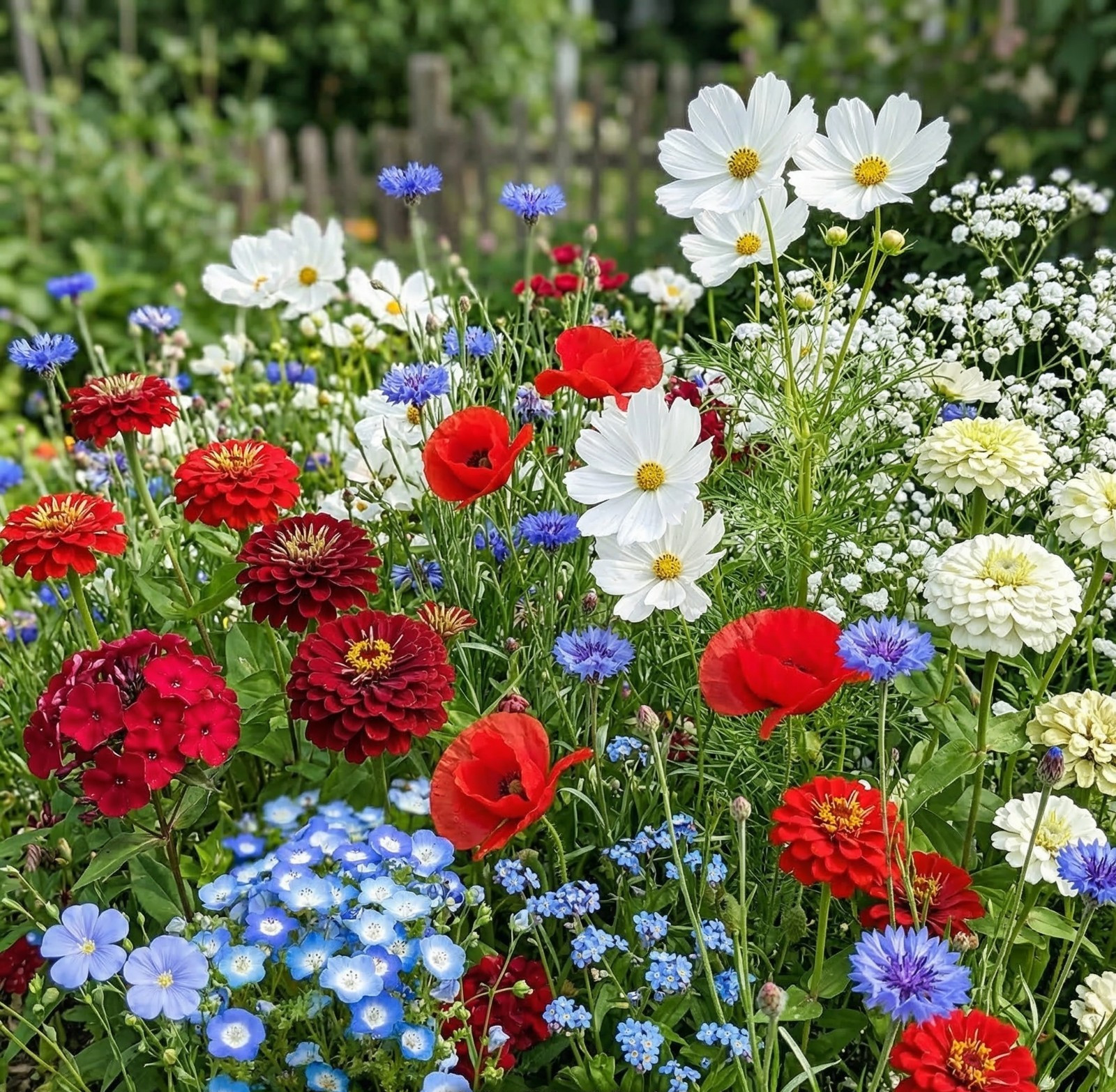 Landscaper’s Pack PATRIOTIC GARDEN Wildflower Mix Red White Blue USA 3000 Seeds!