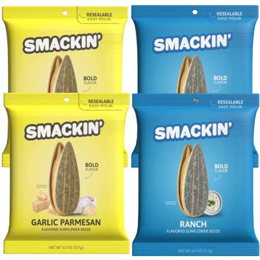 Smack’n Sunflower Seeds Variety Pack – Garlic Parmesan + Ranch (2 Each)