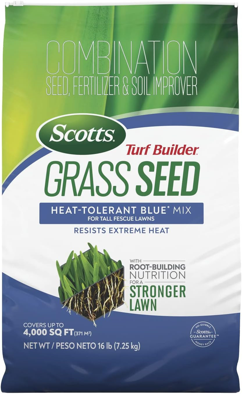 Turf Builder Grass Seed Heat-Tolerant Blue Mix for Tall Fescue Lawns – Grass See