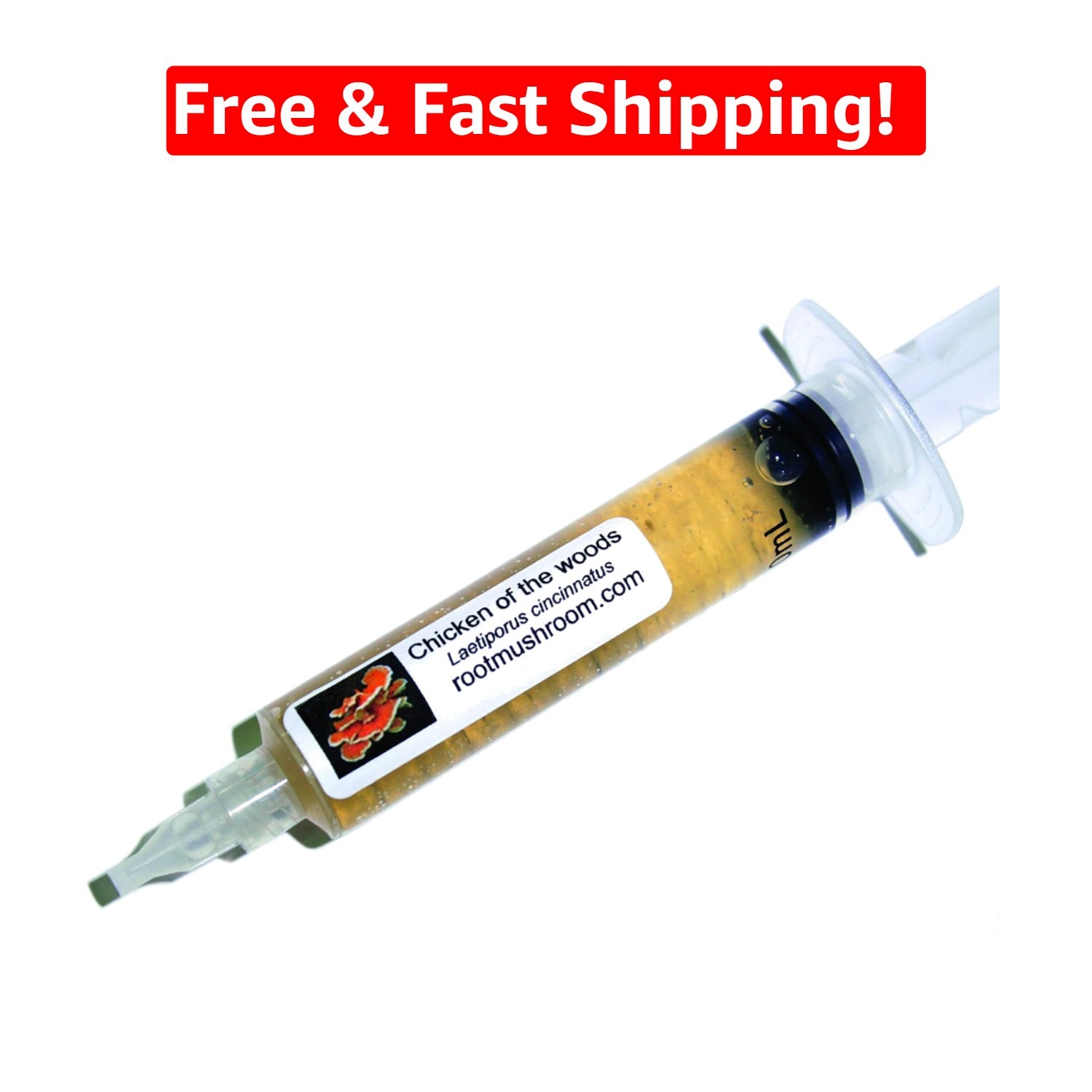 100% CLEAN Chicken of the Woods Liquid Culture – 10ml for Hobby & Commercial Use