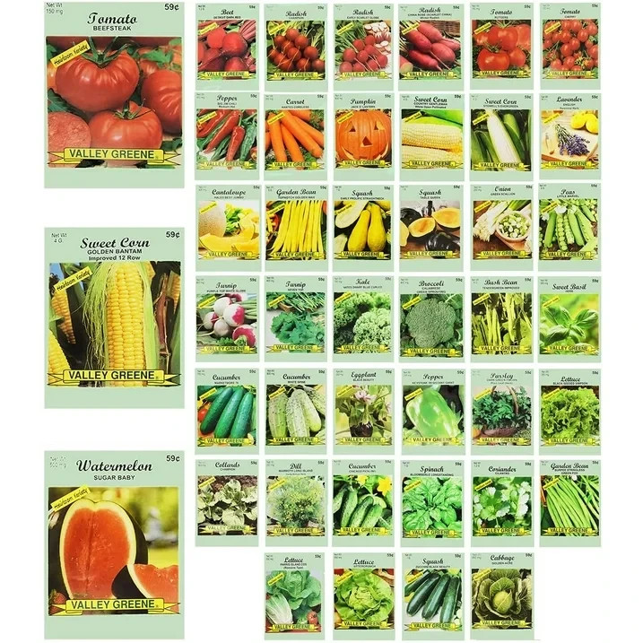 Assorted Vegetable & Herb Seeds – 43 Varieties