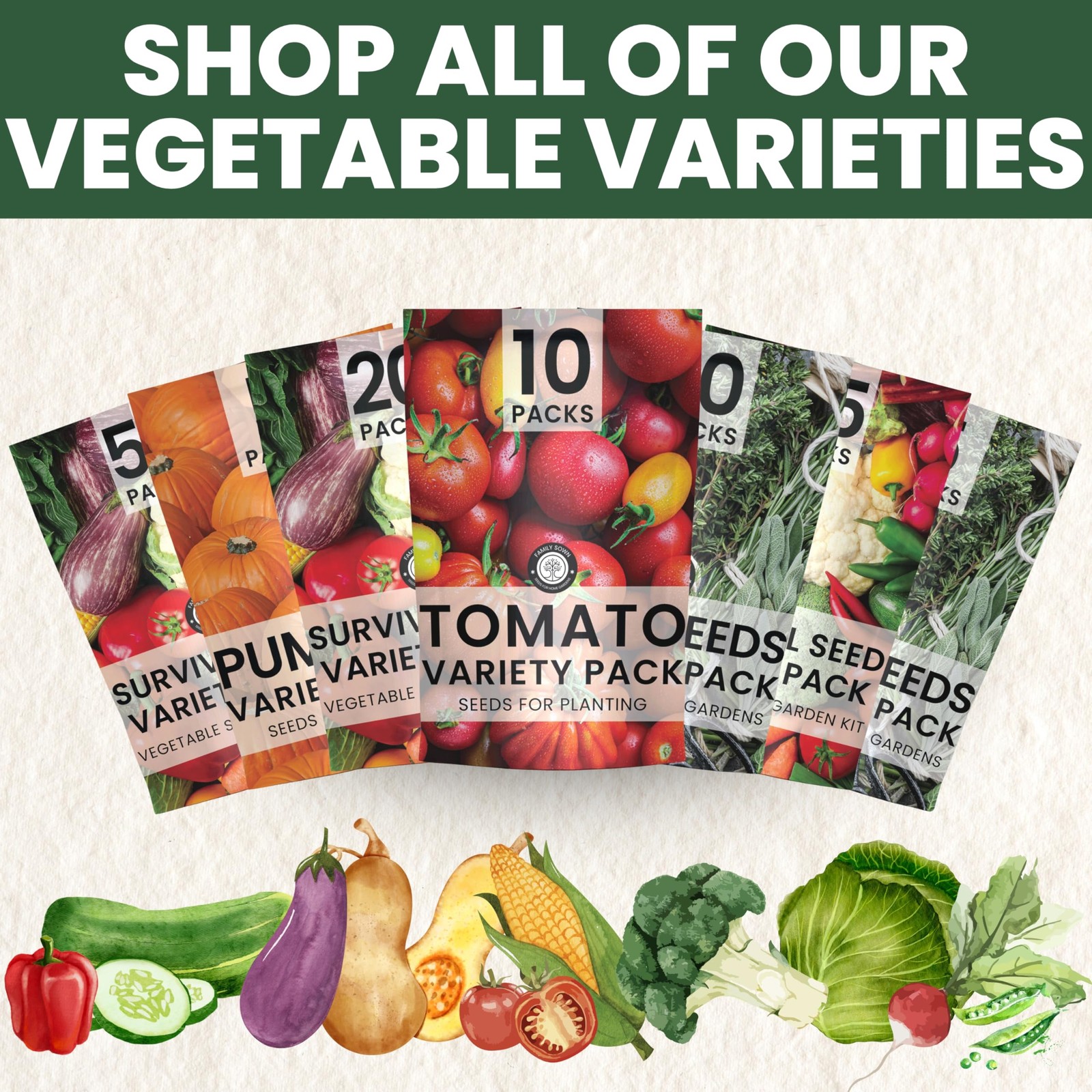 Edible Flower Seeds | 10 Individual Packs | 2026 Season | Non-GMO |…