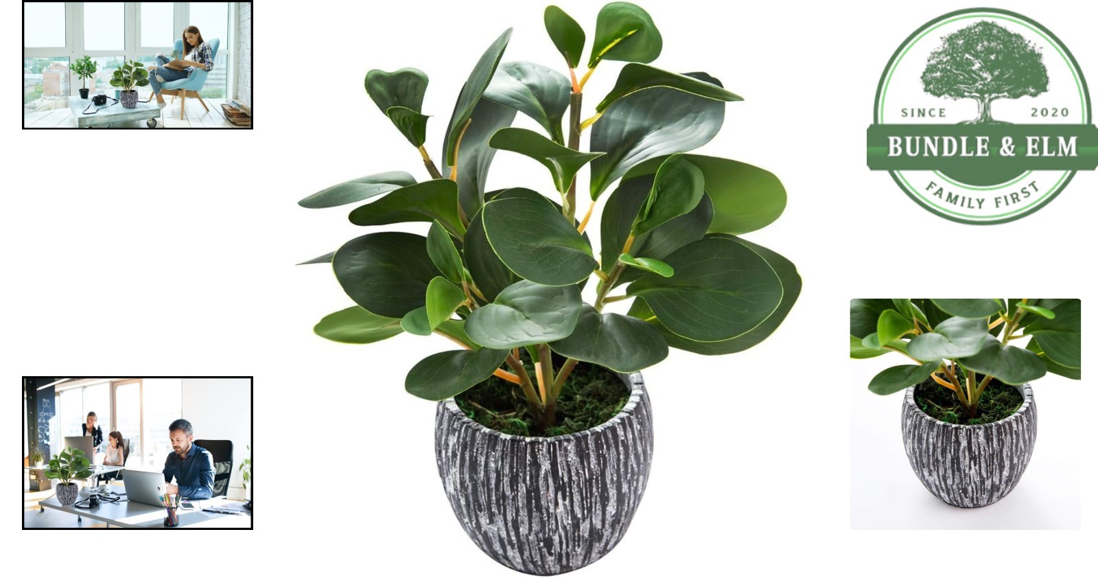 Evergreen Plastic Fiddle Leaf Fig Plant for Aesthetic Room Decor and Accessories