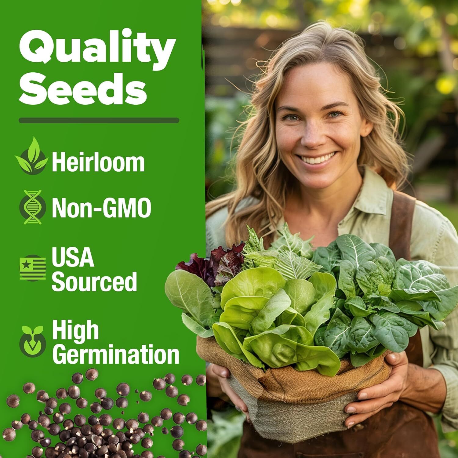 5,000+ Heirloom Lettuce Seeds For Planting Indoors – 95% Germination, Non-gmo Gr