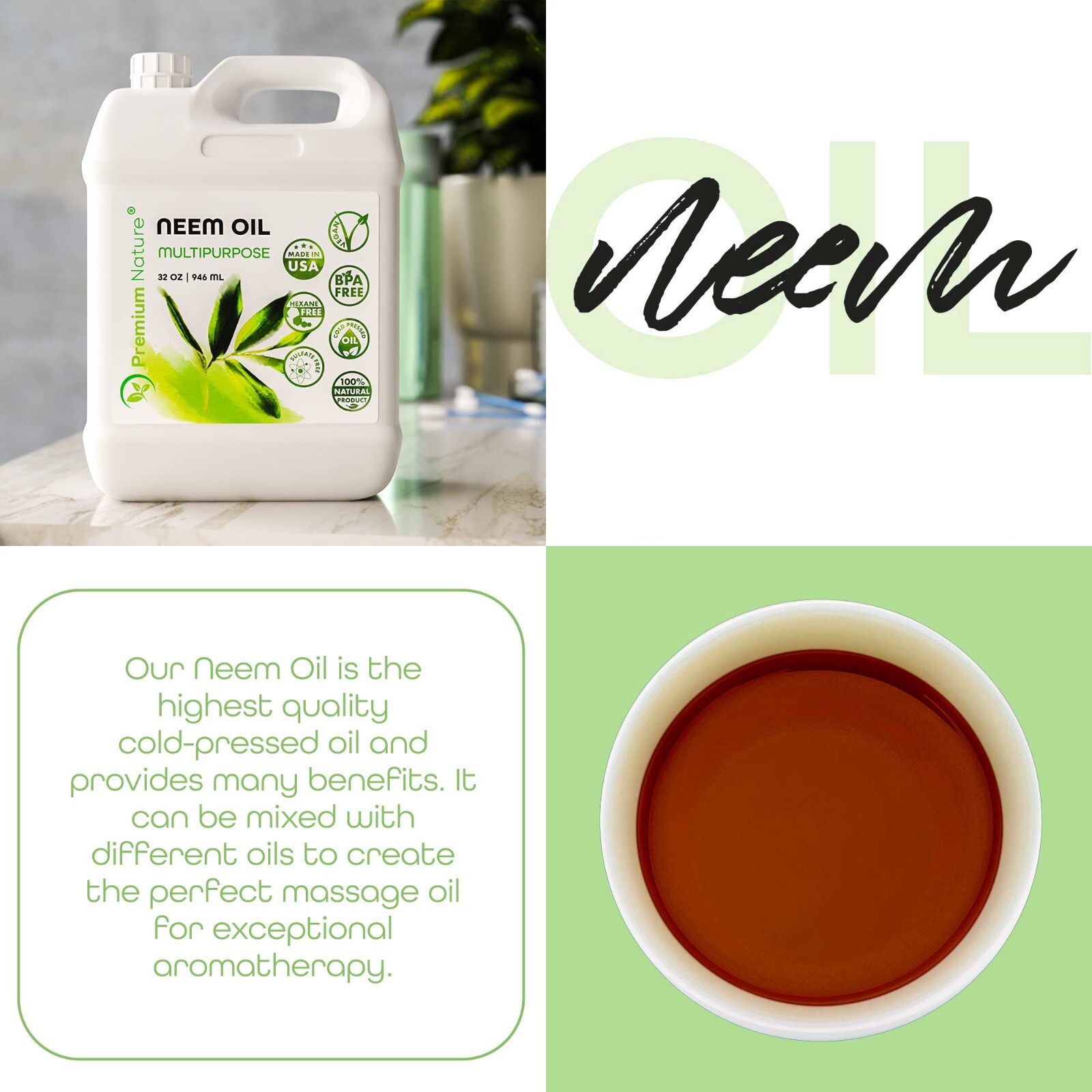 Neem Oil for Plants, Indoor and Outdoor Gardening Ready-to-Use, Pure…