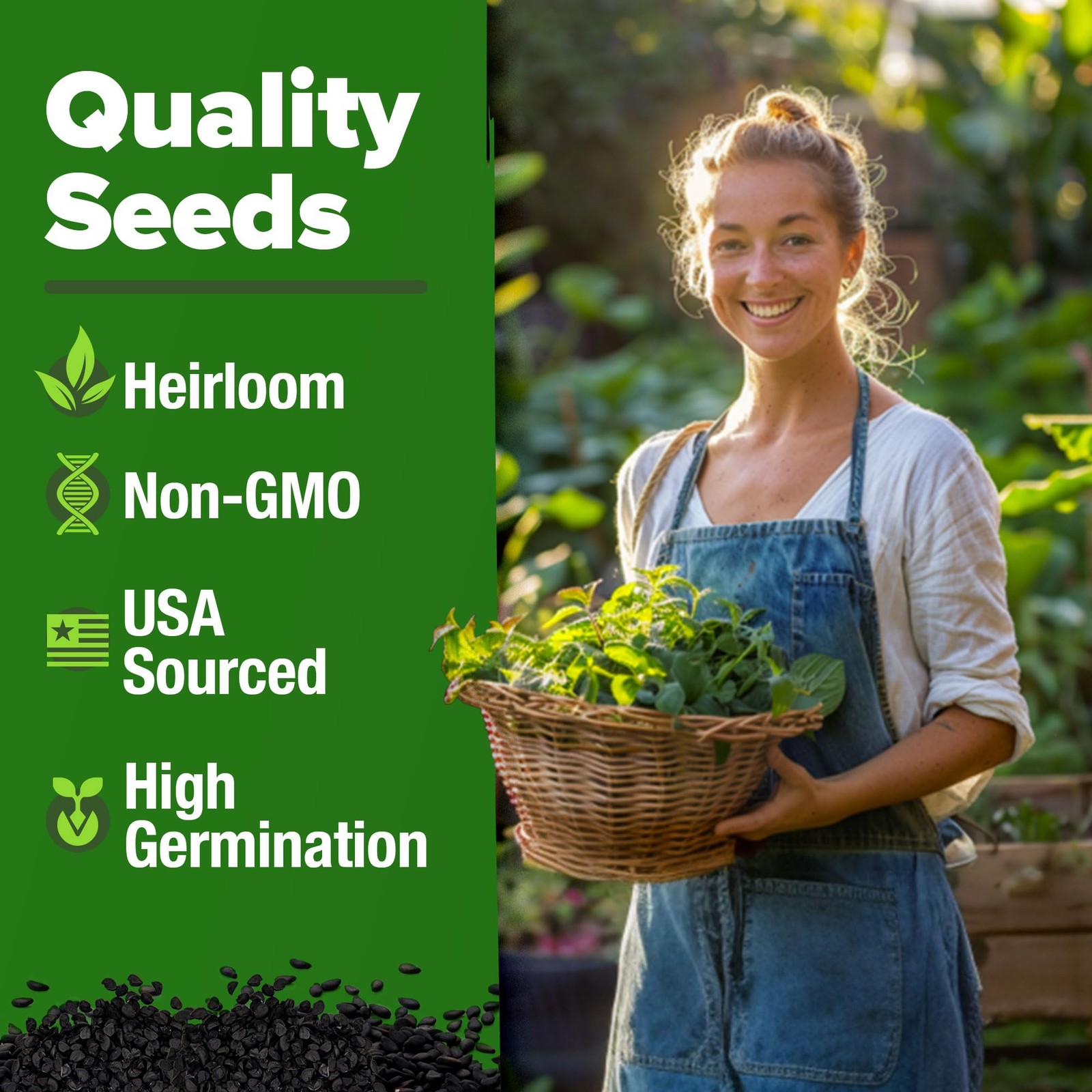 HOME GROWN Non GMO Lemon Balm Seed Pack – 403 Non-GMO USA 1-Pack, Green