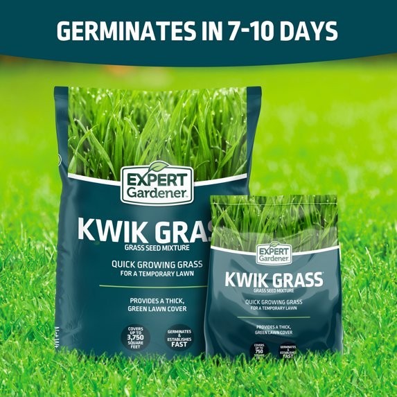 (2 pack) Expert Gardener Kwik Grass Seed Mix, for Sun to Partial Shade, 3 lb.