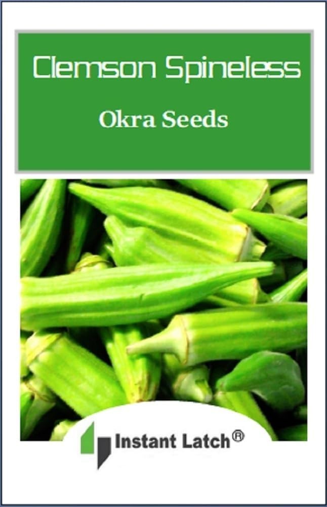 Fresh 100 Pack of Clemson Spineless Okra Seeds – Nutrient-Dense Heirloom Variety
