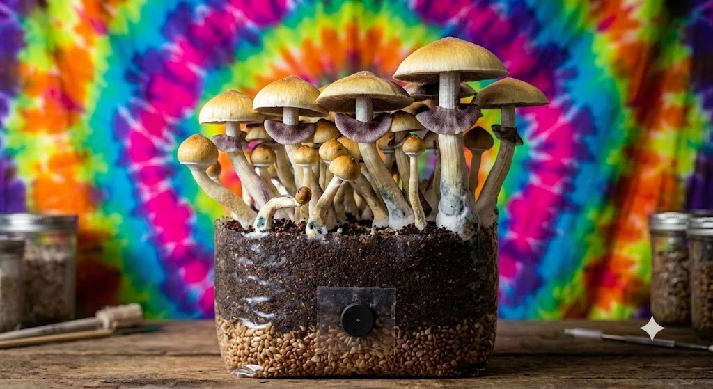 All-in-One 4lb Kit Magic Mushroom Grow Bag Manure CVG & Grain for Dung Loving