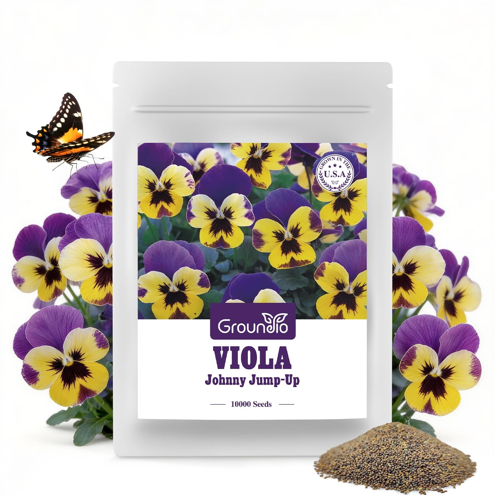 Johnny Jump Up Seeds, 10000+ Perennial Wild Violet Seeds for Planting, Edible…