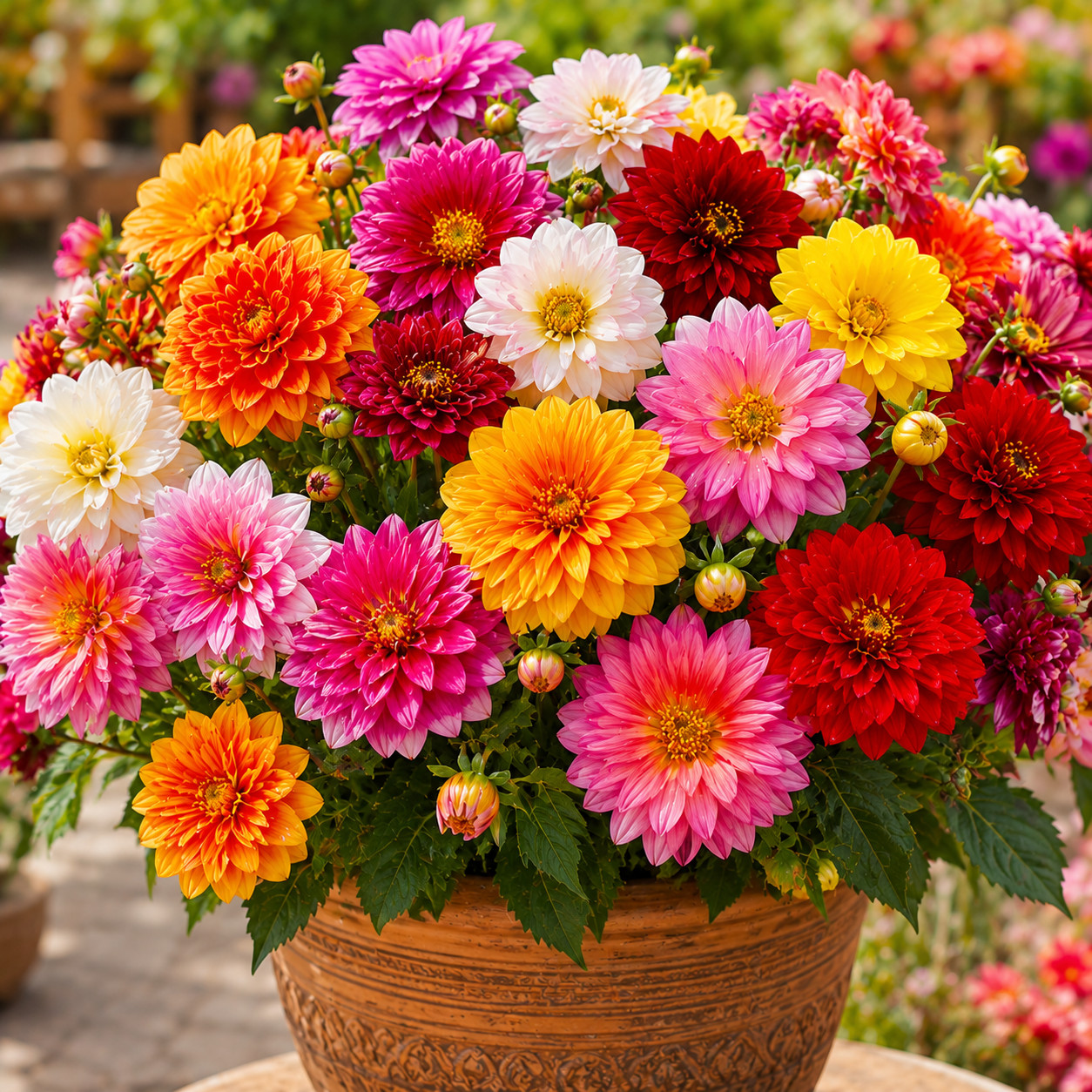 50 DAHLIA SEEDS RARE DWARF AUTUMN MIX HUGE FLOWERS GARDEN CONTAINERS BEES USA