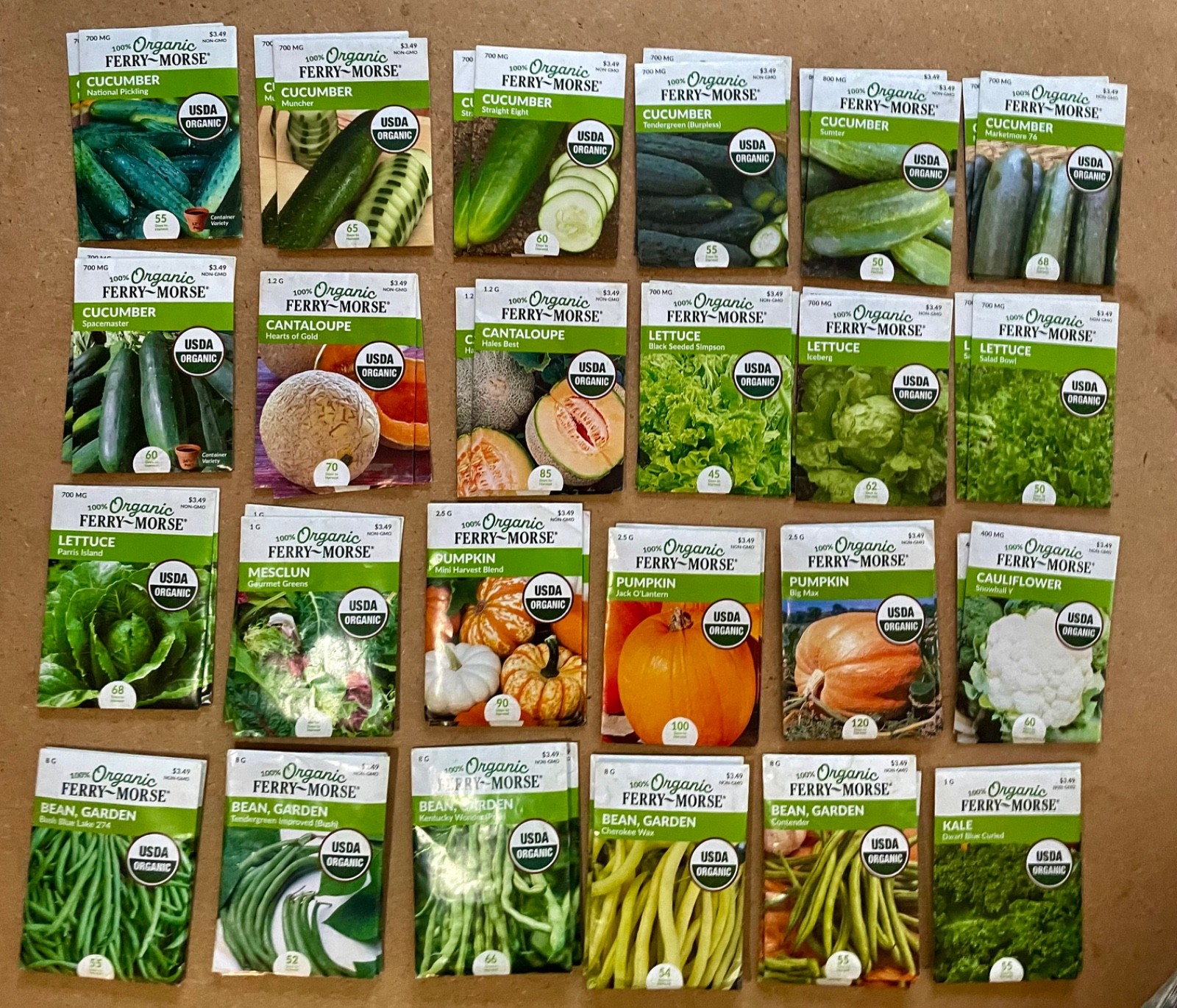 Lot of 168 Ferry Morse Flower, Herb & Vegetable Seed Packs Dated 2025