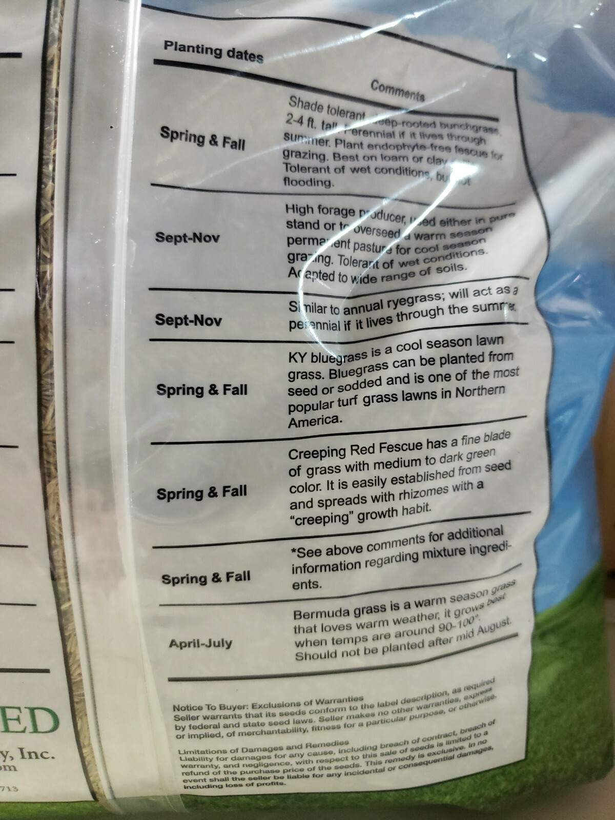 5 lbs SUNNY LAWN SEED MIXTURE 6 Way Blend Plant Sun Or Shade Very Hardy