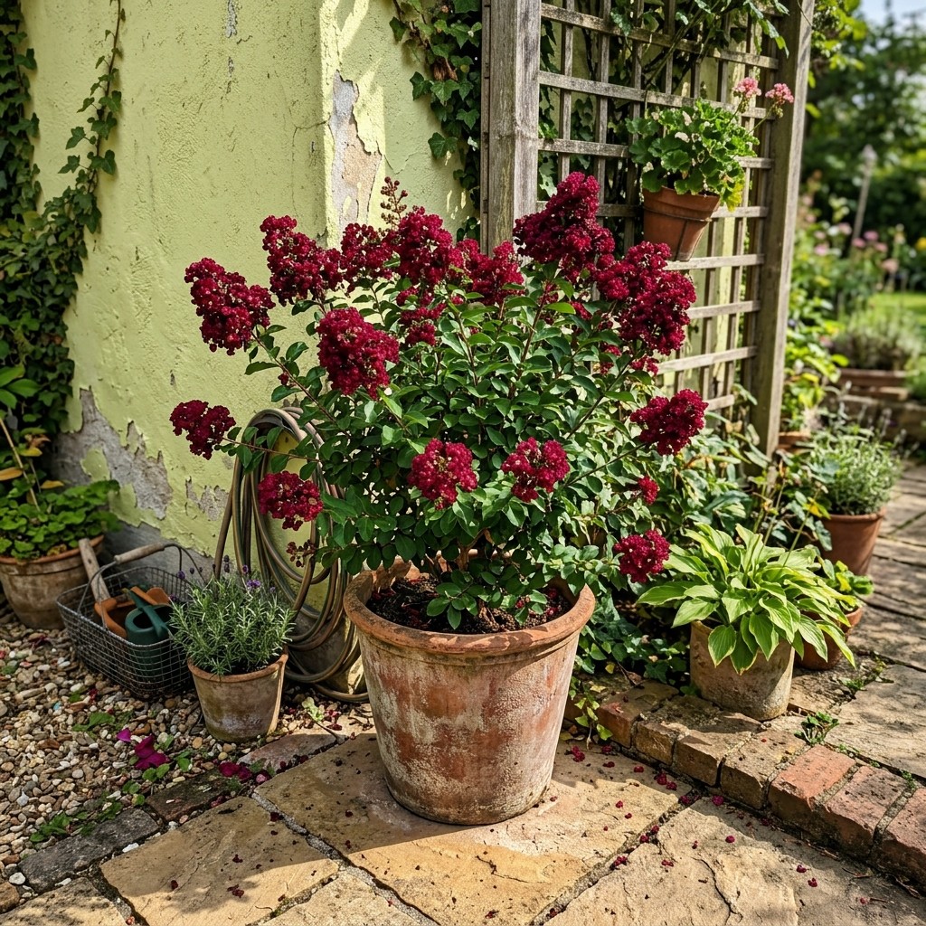 Fresh 100 Dark Red Crape Myrtle Seeds for Home Gardening – Drought Tolerant