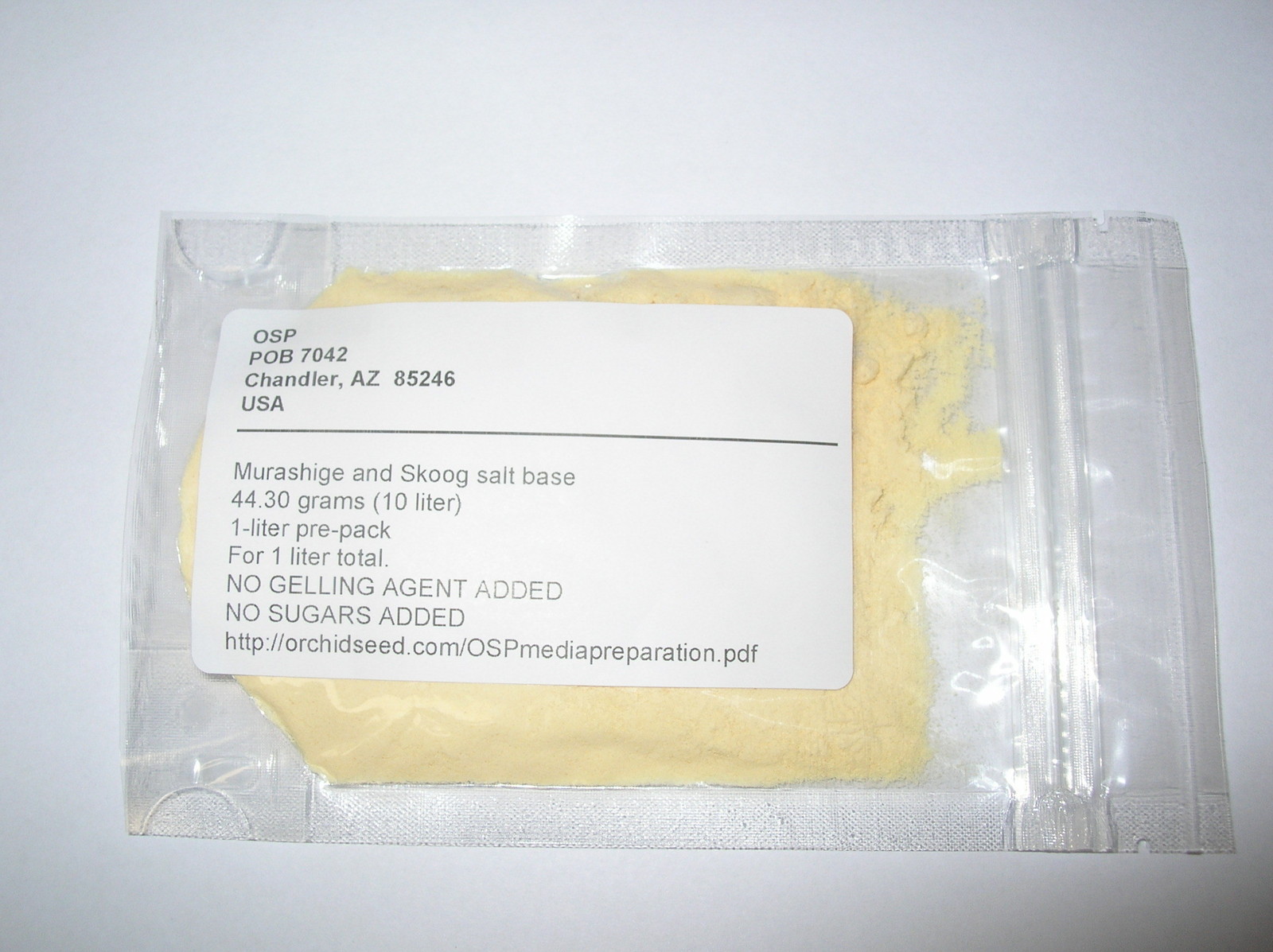 Tissue culture medium Murashige and Skoog salt base MS salts