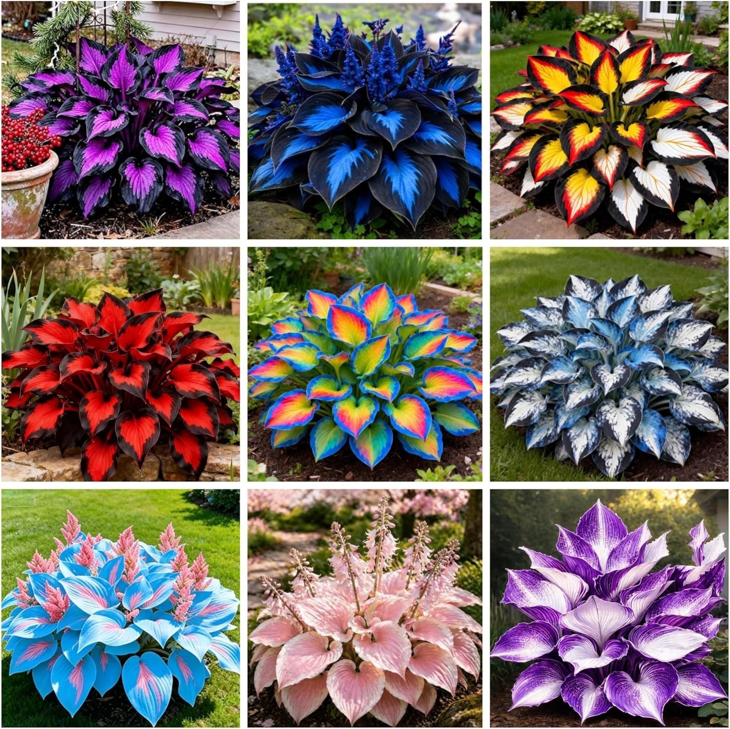 385+ Hosta Seeds Perennial Heart-Shaped Hosta Bare Roots – Rich Foliage, Heart S