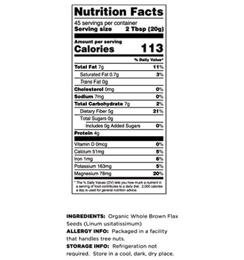 Raw Brown Flax Seeds, , Gluten-Free