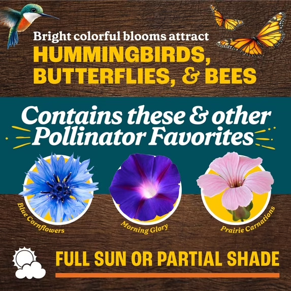 Pennington Wildflower Mix – Hummingbird and Butterfly 32 Ounce 2 pack