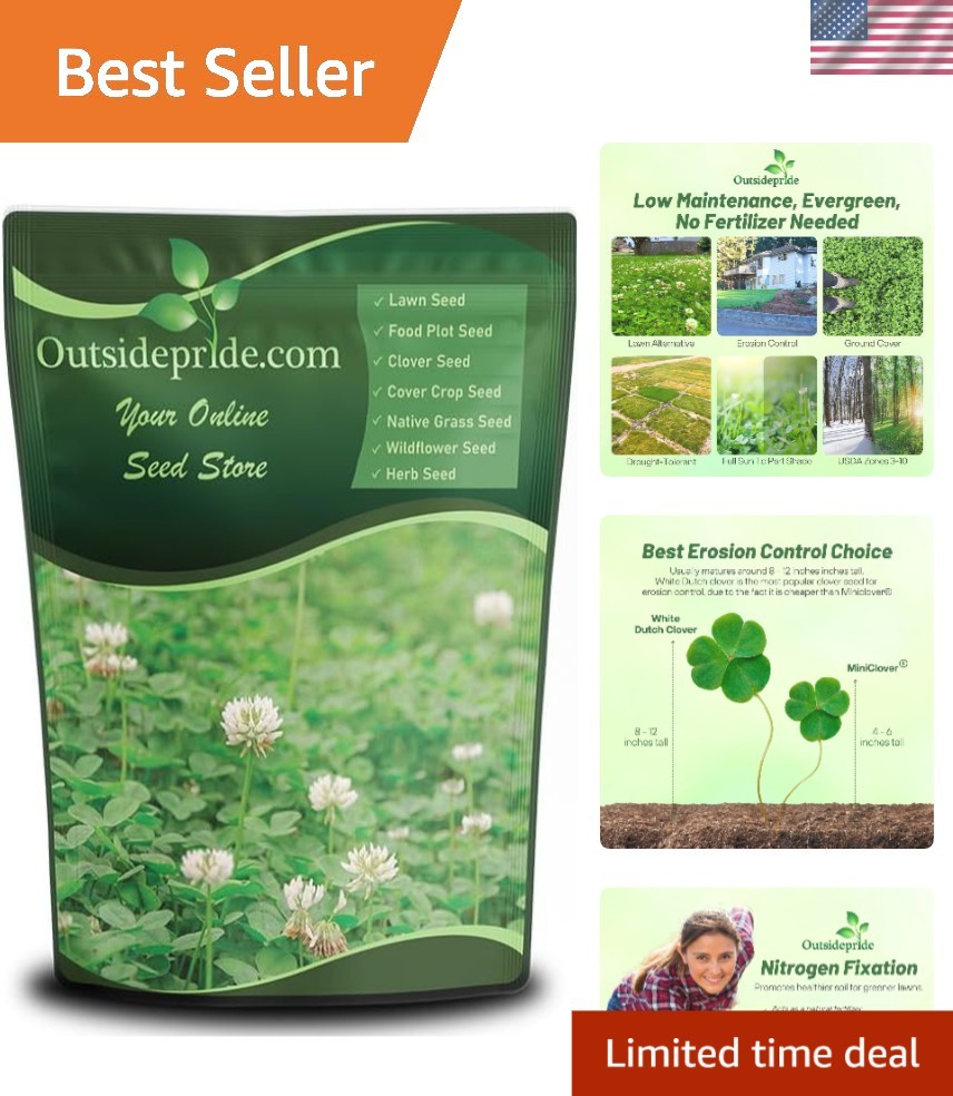 2 lbs. Perennial White Clover Seed – Nitrocoated for Erosion Control