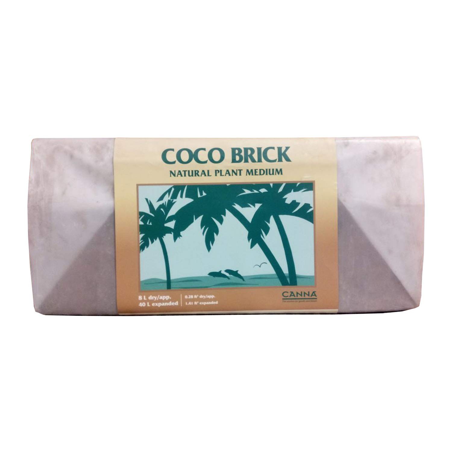 CANNA Coco Brick 40l Expandable Natural Plant Medium Soil Substrate, 40 Liter