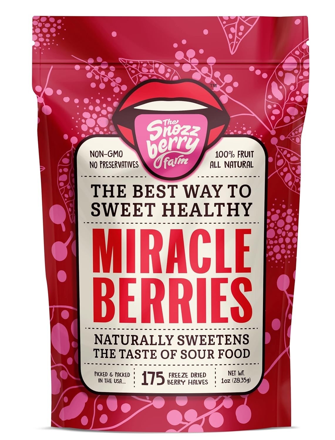 Miracle Berry Berries 175 Half Bulk Freeze-Dried Miraculin Fruit