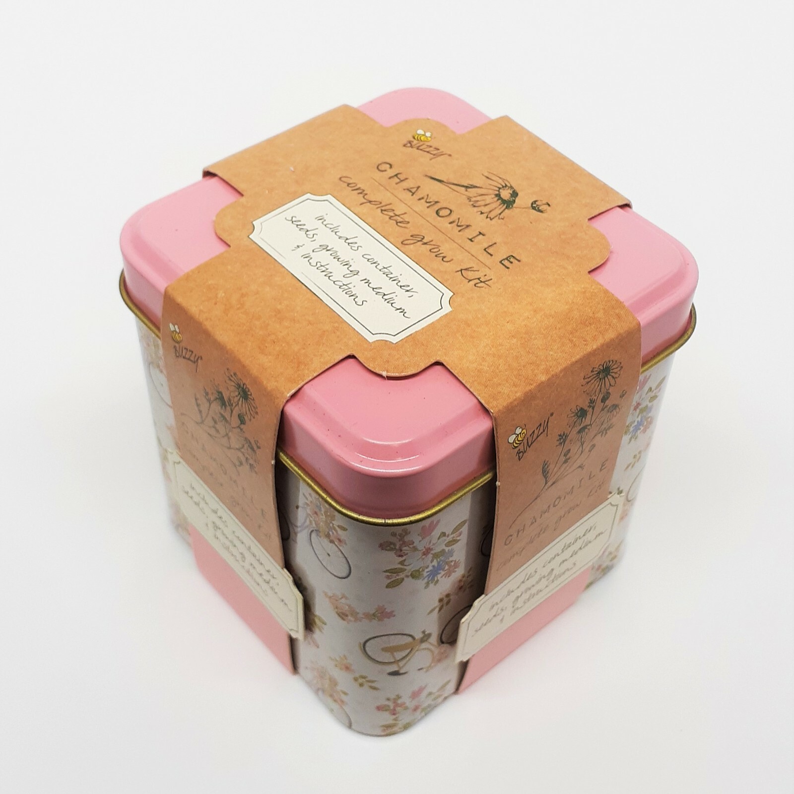 NEW Complete Chamomile Tea Grow Kit Tin by Buzzy Seeds and Herb Easy Gardening
